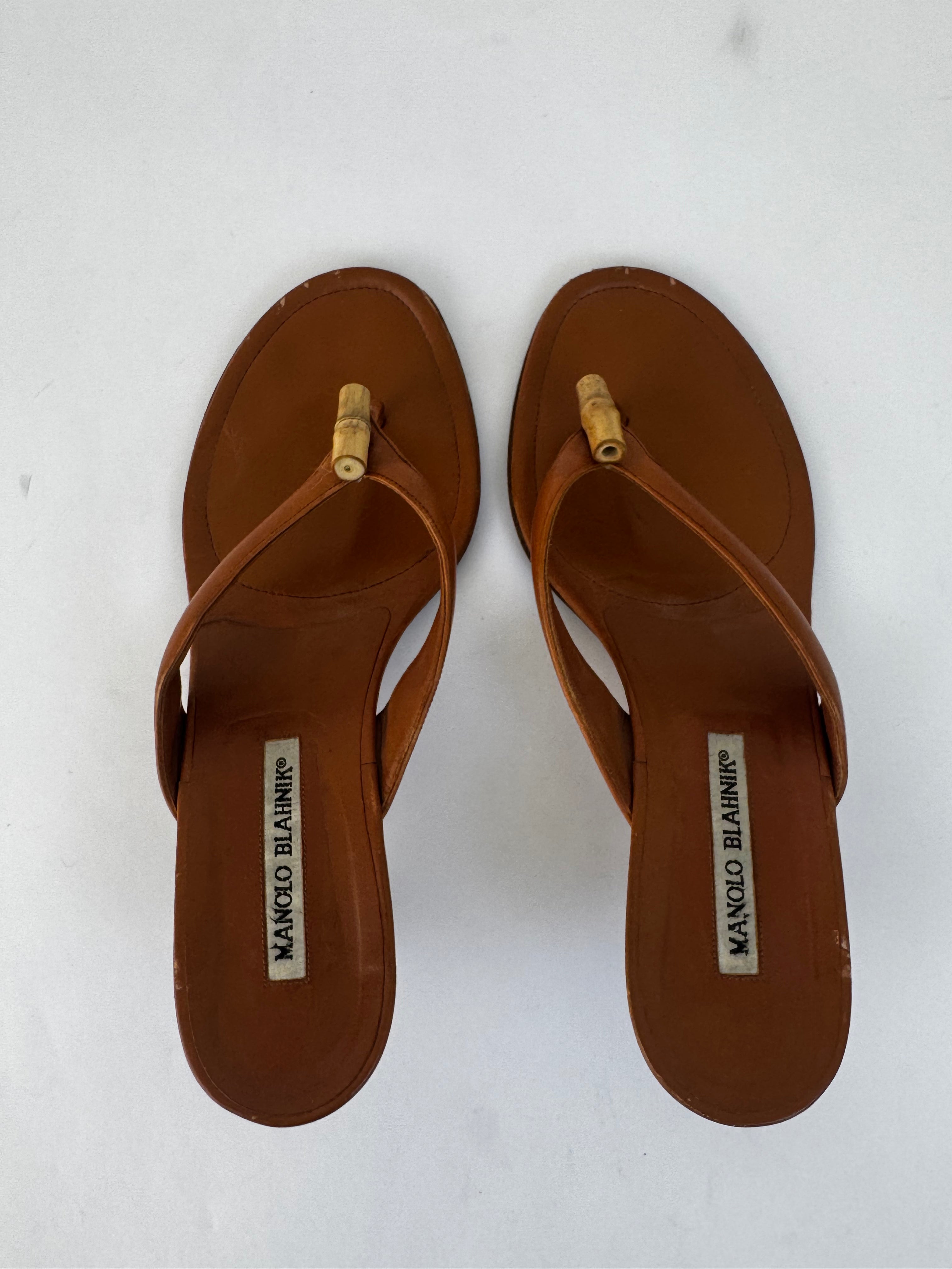 Manolo Blahnik Bamboo Sandals - 39