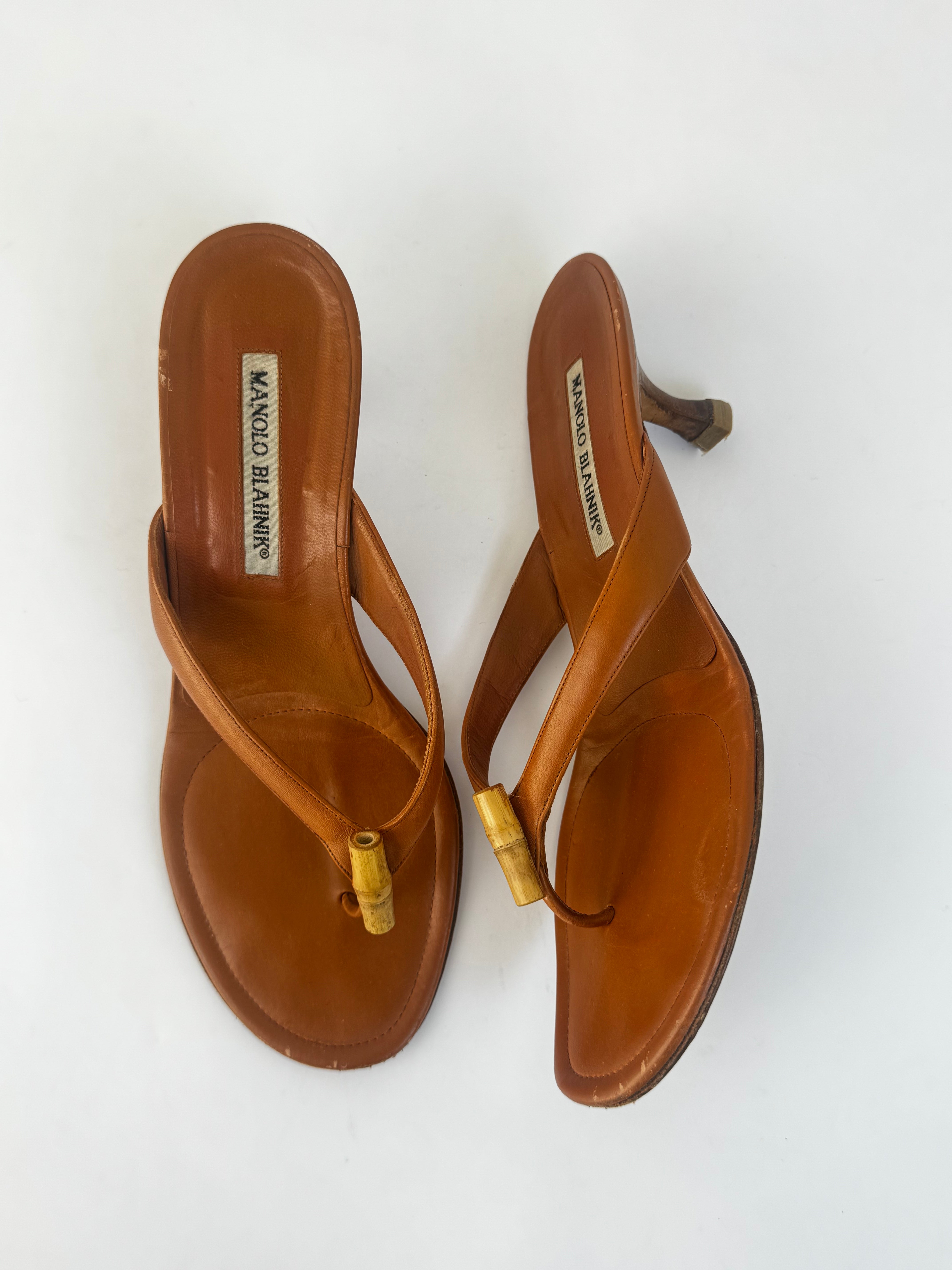 Manolo Blahnik Bamboo Sandals - 39