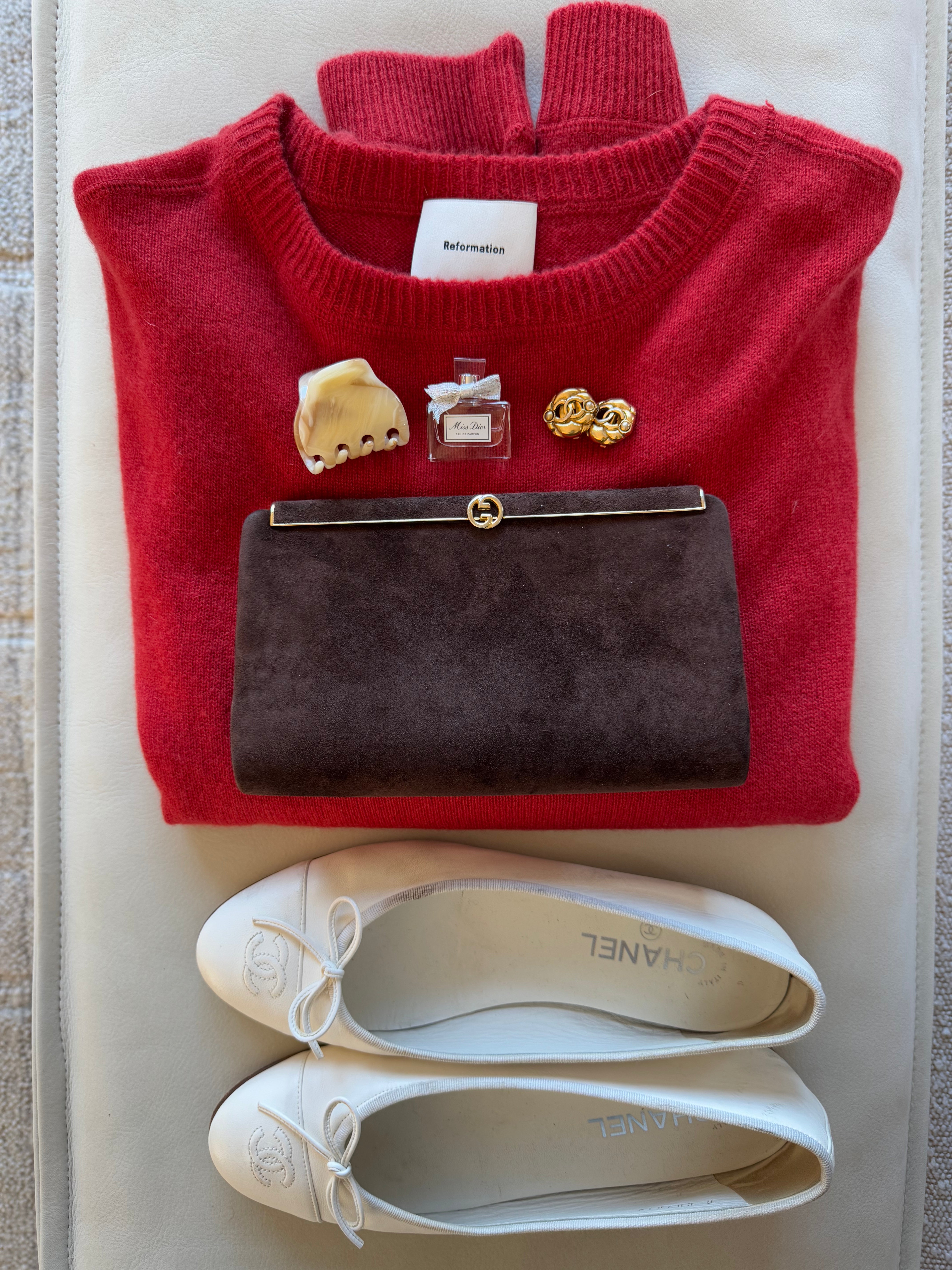 Gucci Brown Suede Clutch