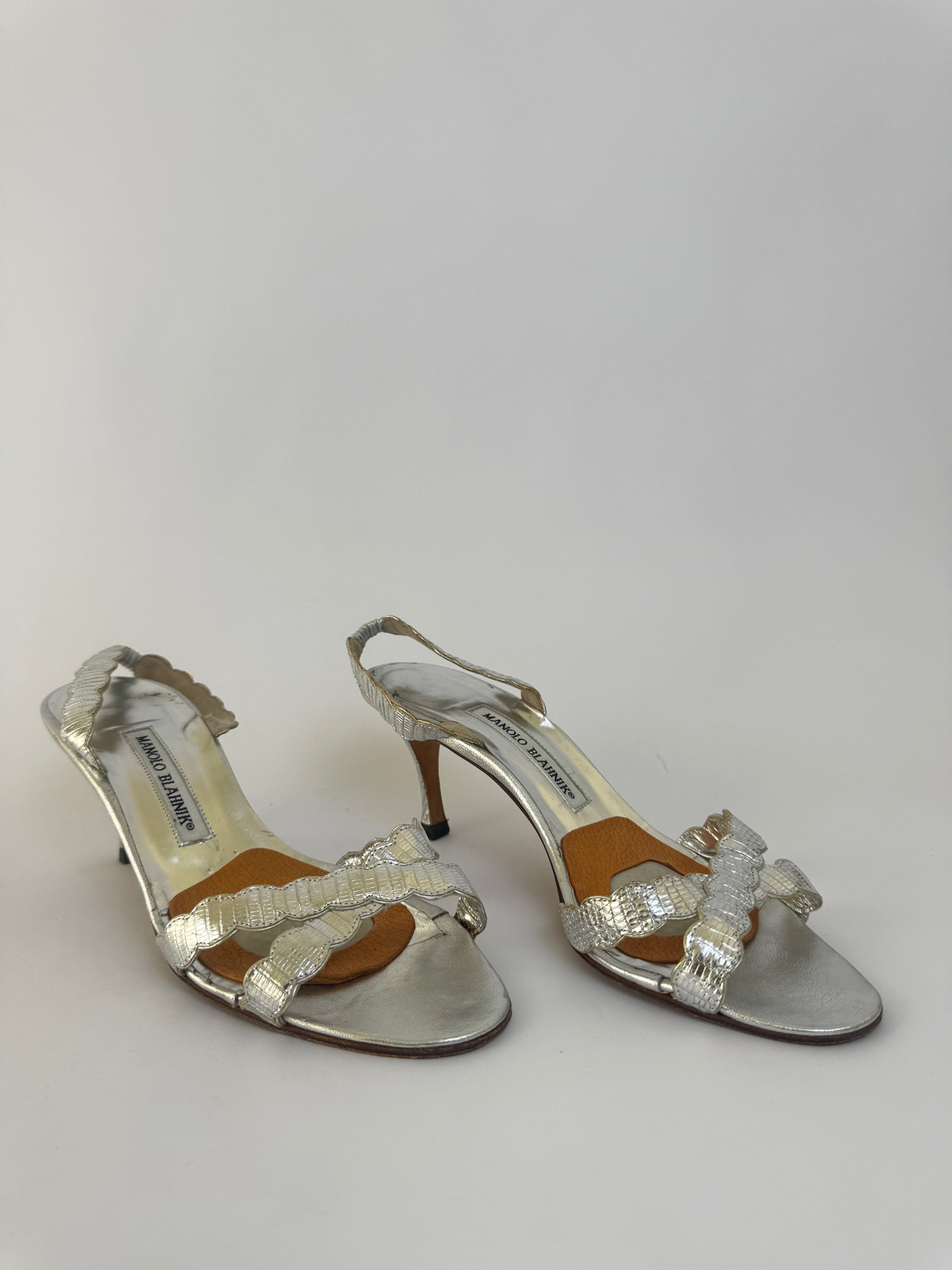 Manolo Blahnik Slingback Sandals - 38.5