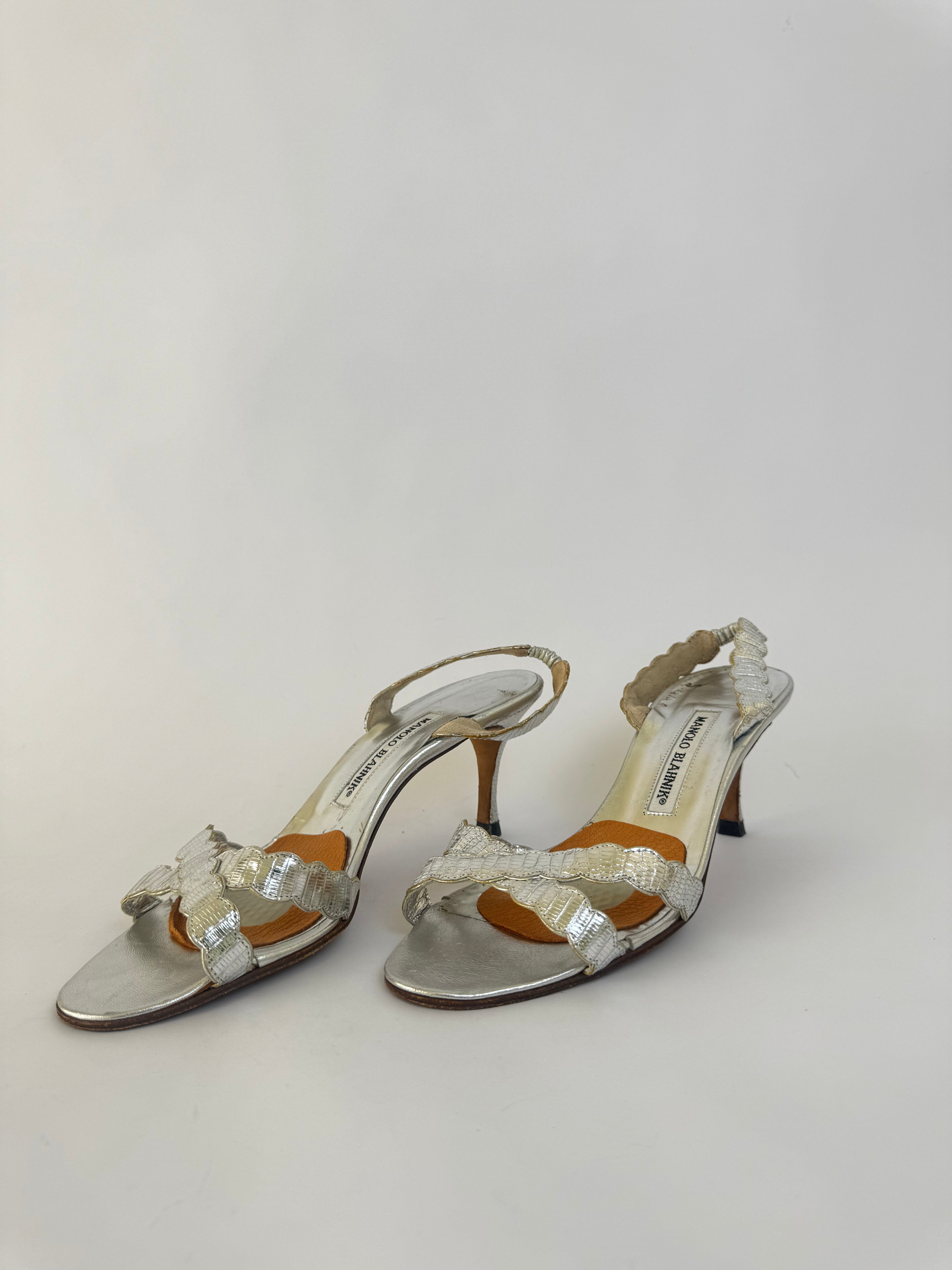 Manolo Blahnik Slingback Sandals - 38.5
