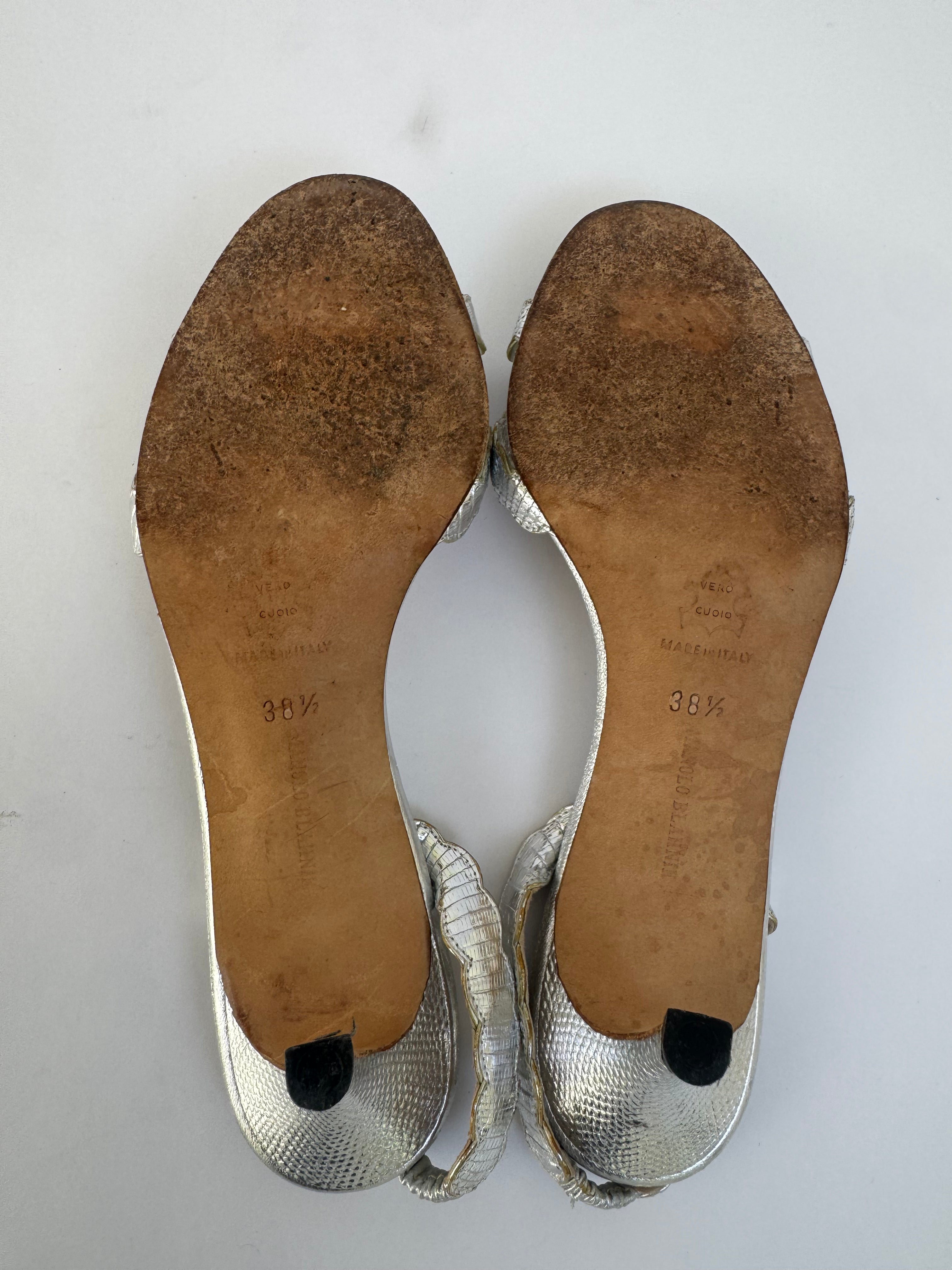 Manolo Blahnik Slingback Sandals - 38.5