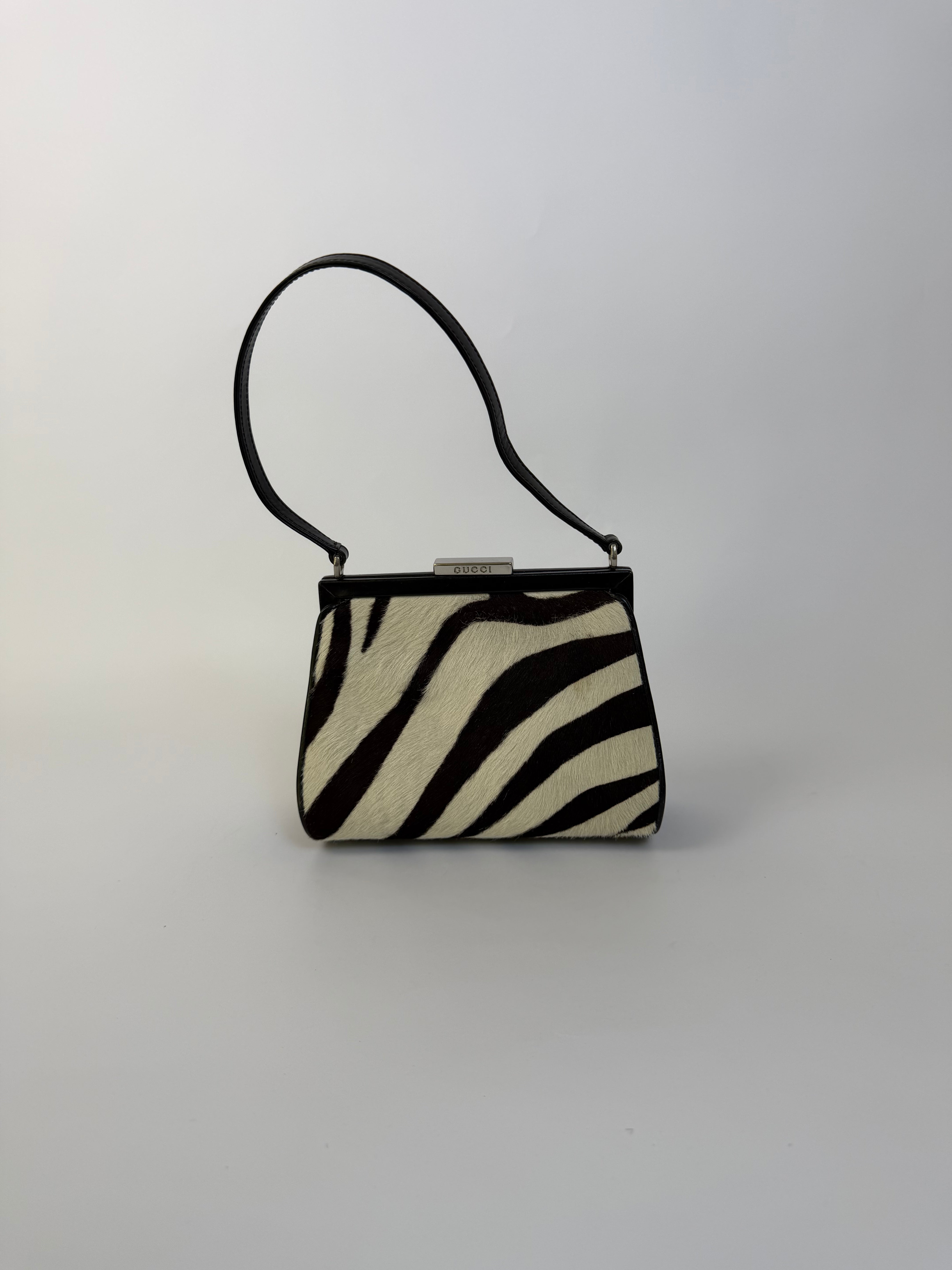 Gucci Vintage Zebra Handbag Rare