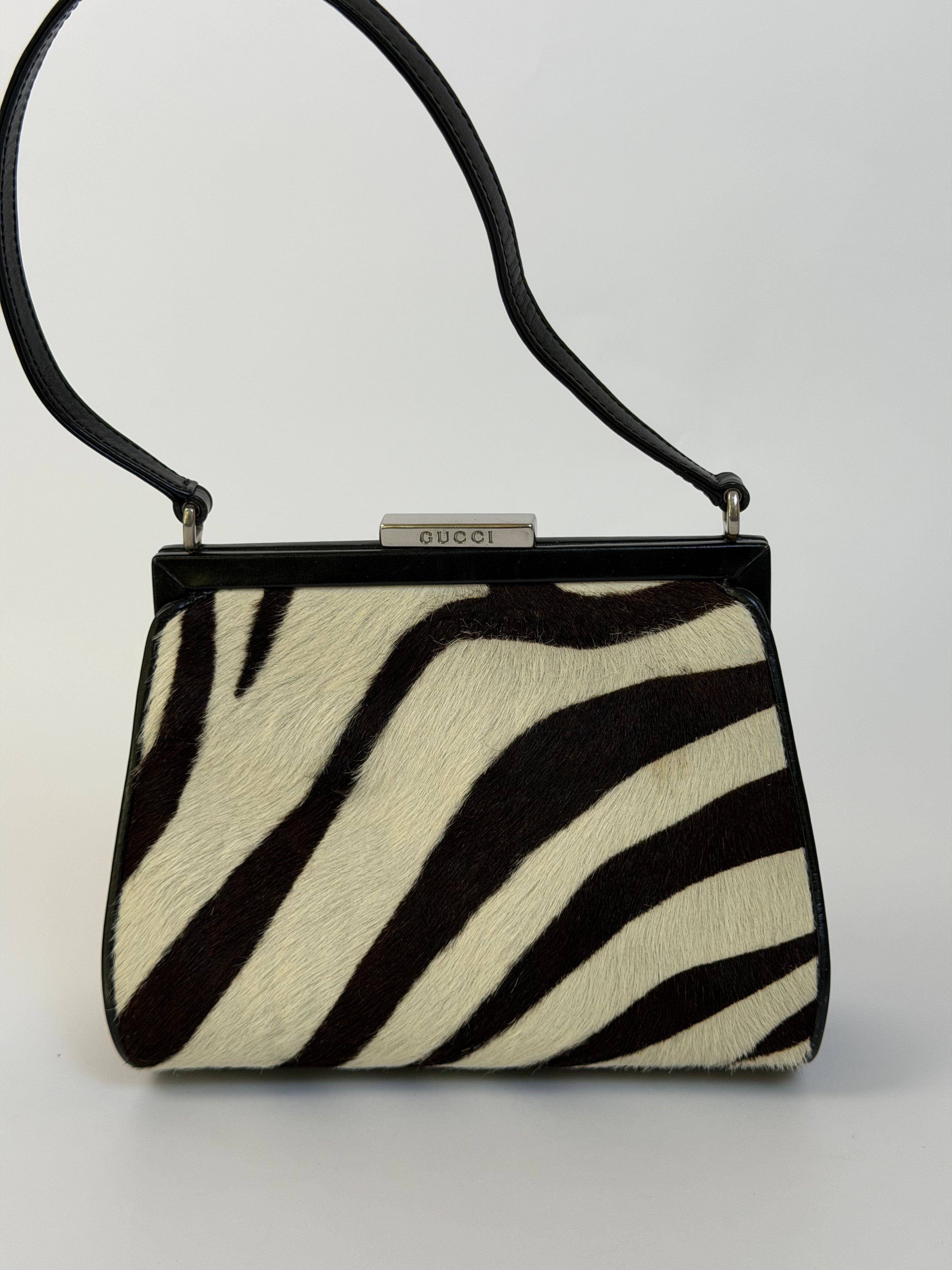 Gucci Vintage Zebra Handbag Rare