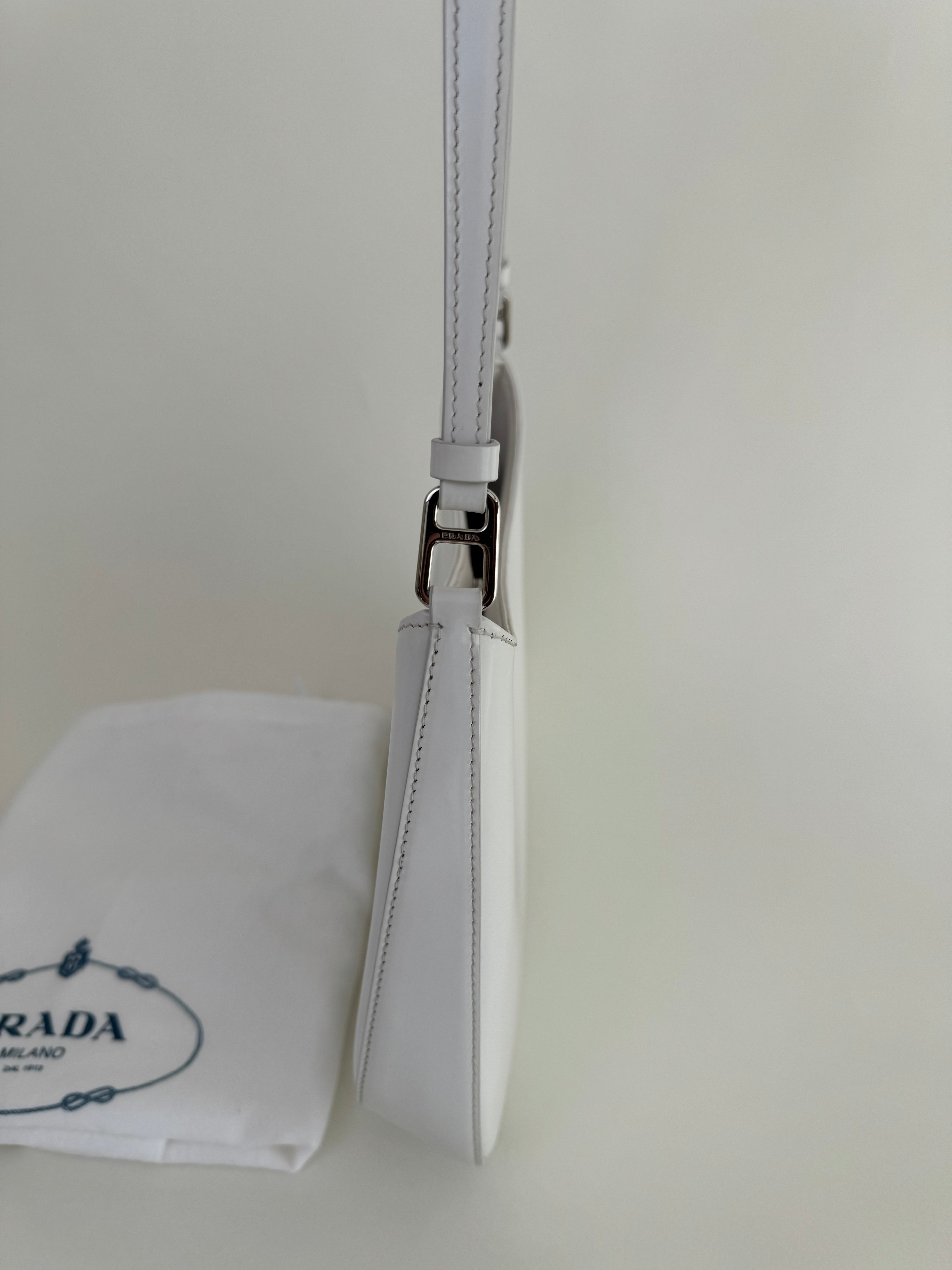 Prada Cleo Shoulder Bag White