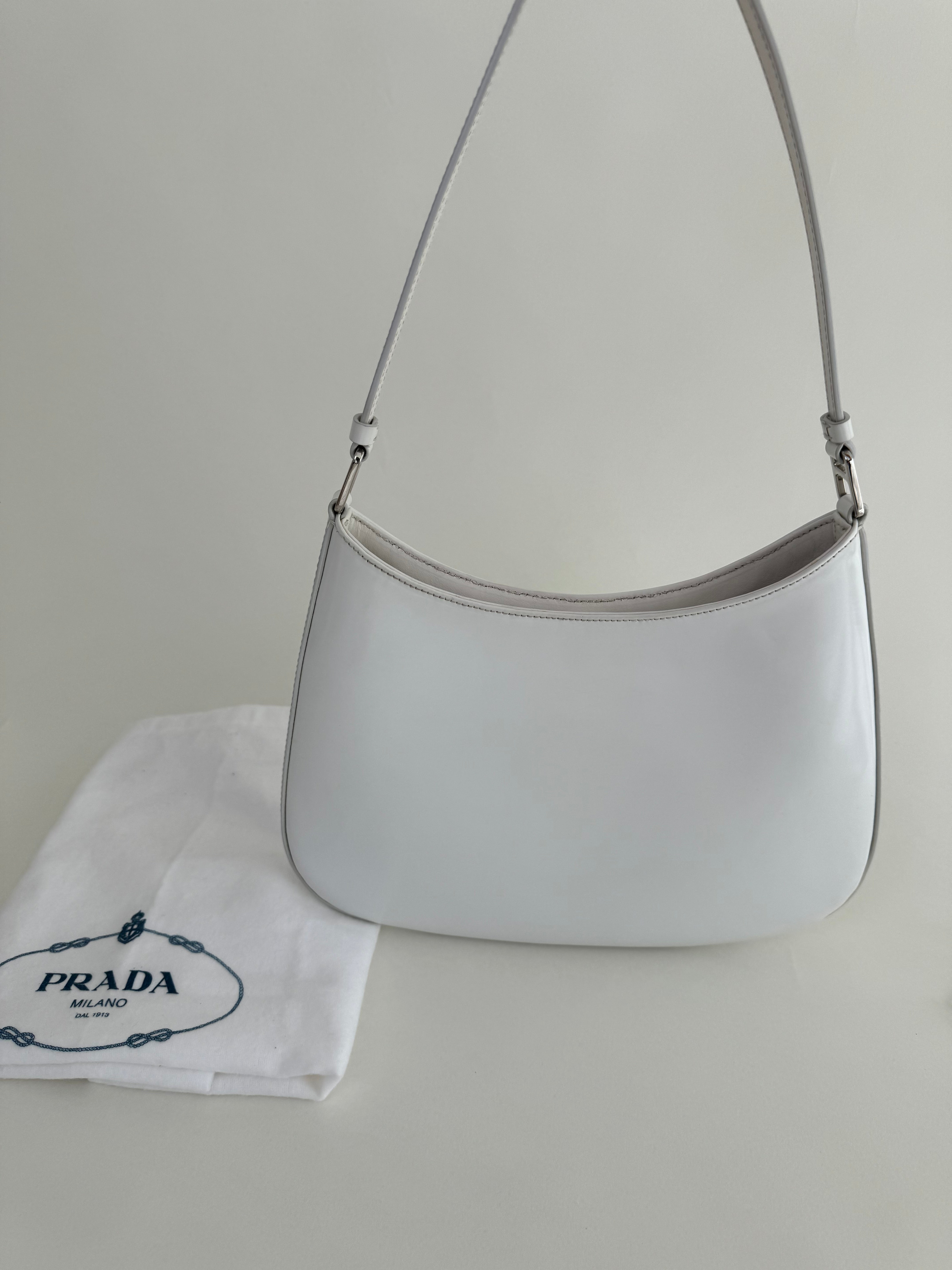 Prada Cleo Shoulder Bag White