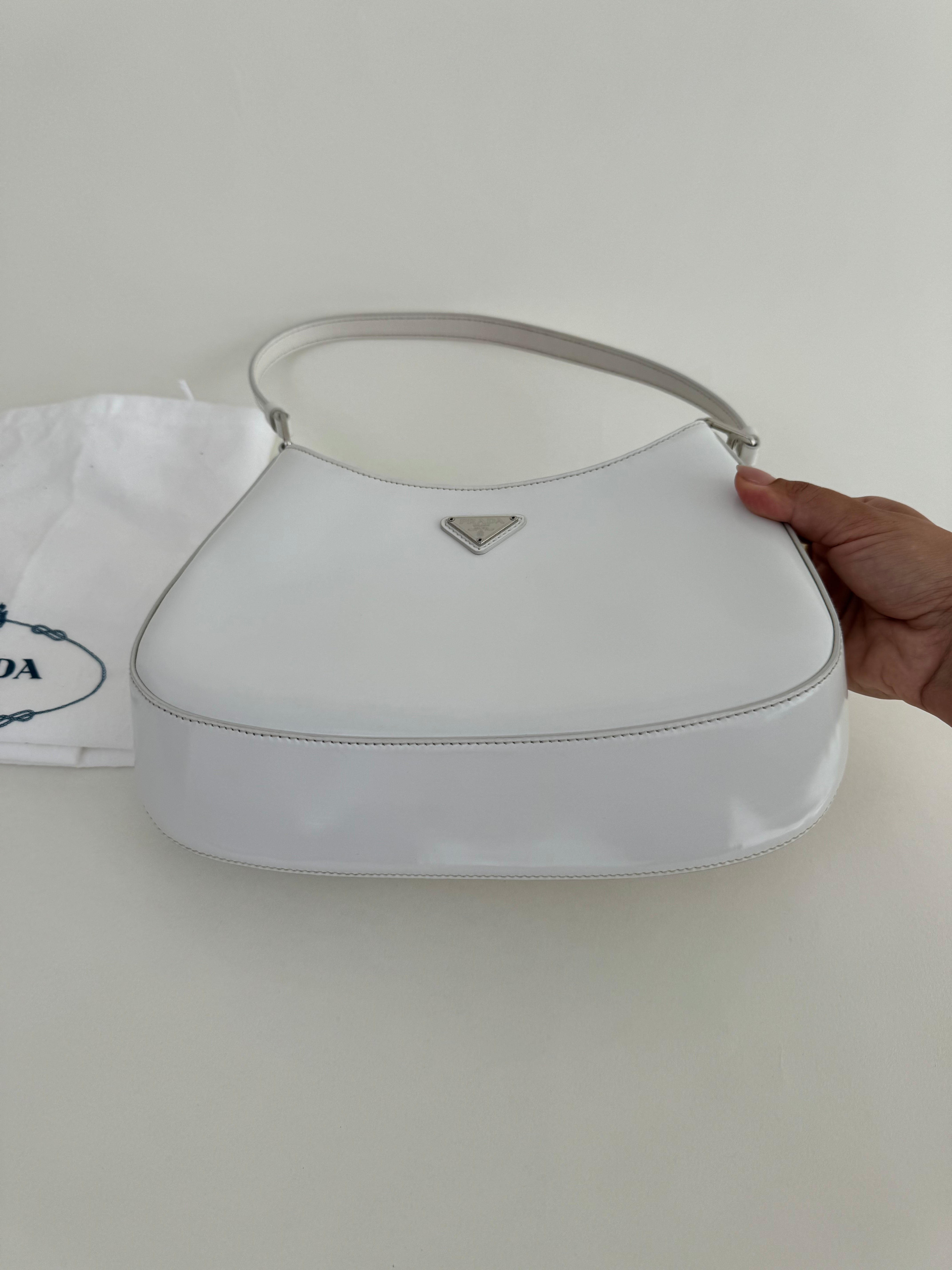 Prada Cleo Shoulder Bag White