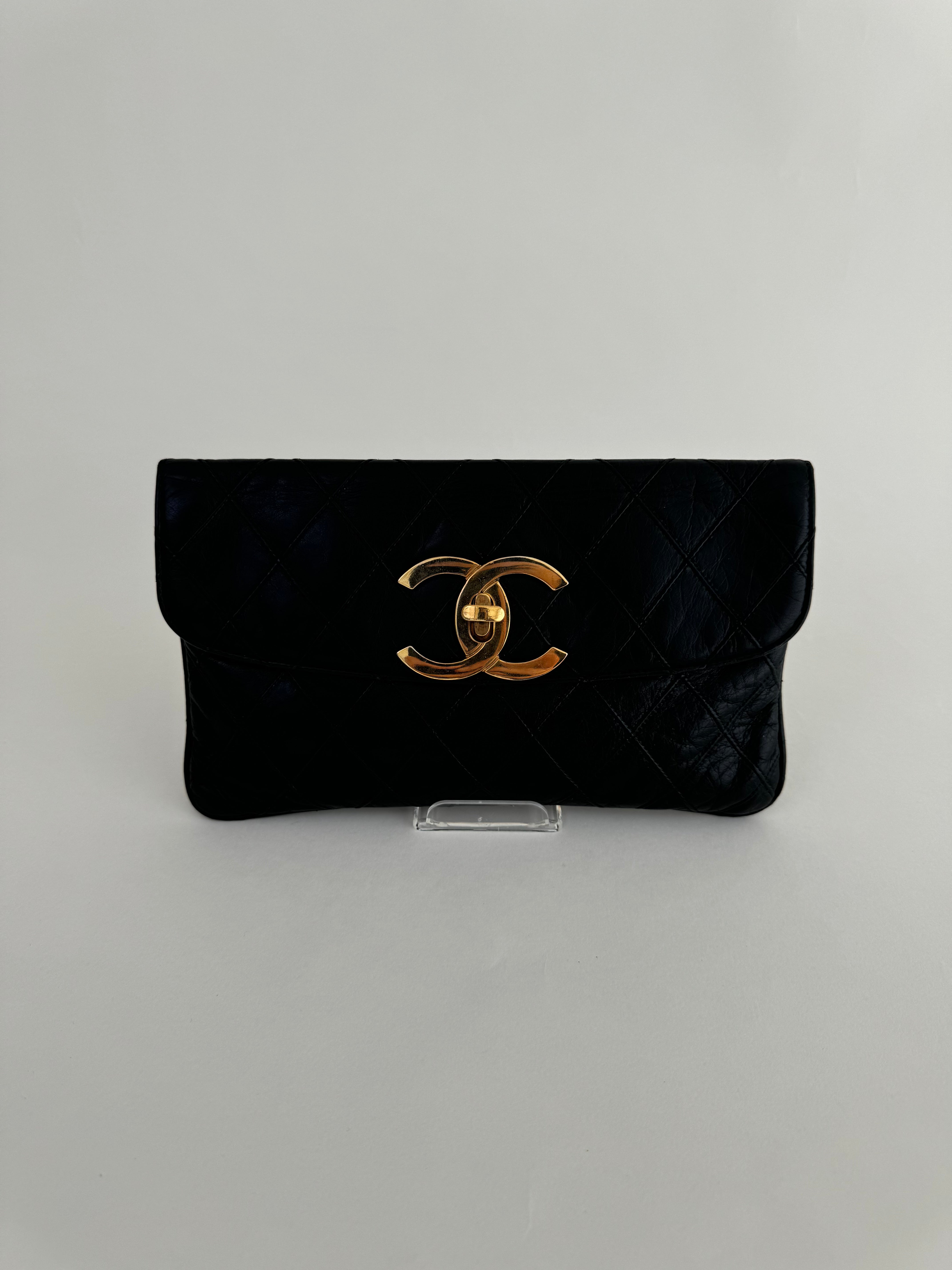 Chanel Lambskin Jumbo CC Clutch Rare