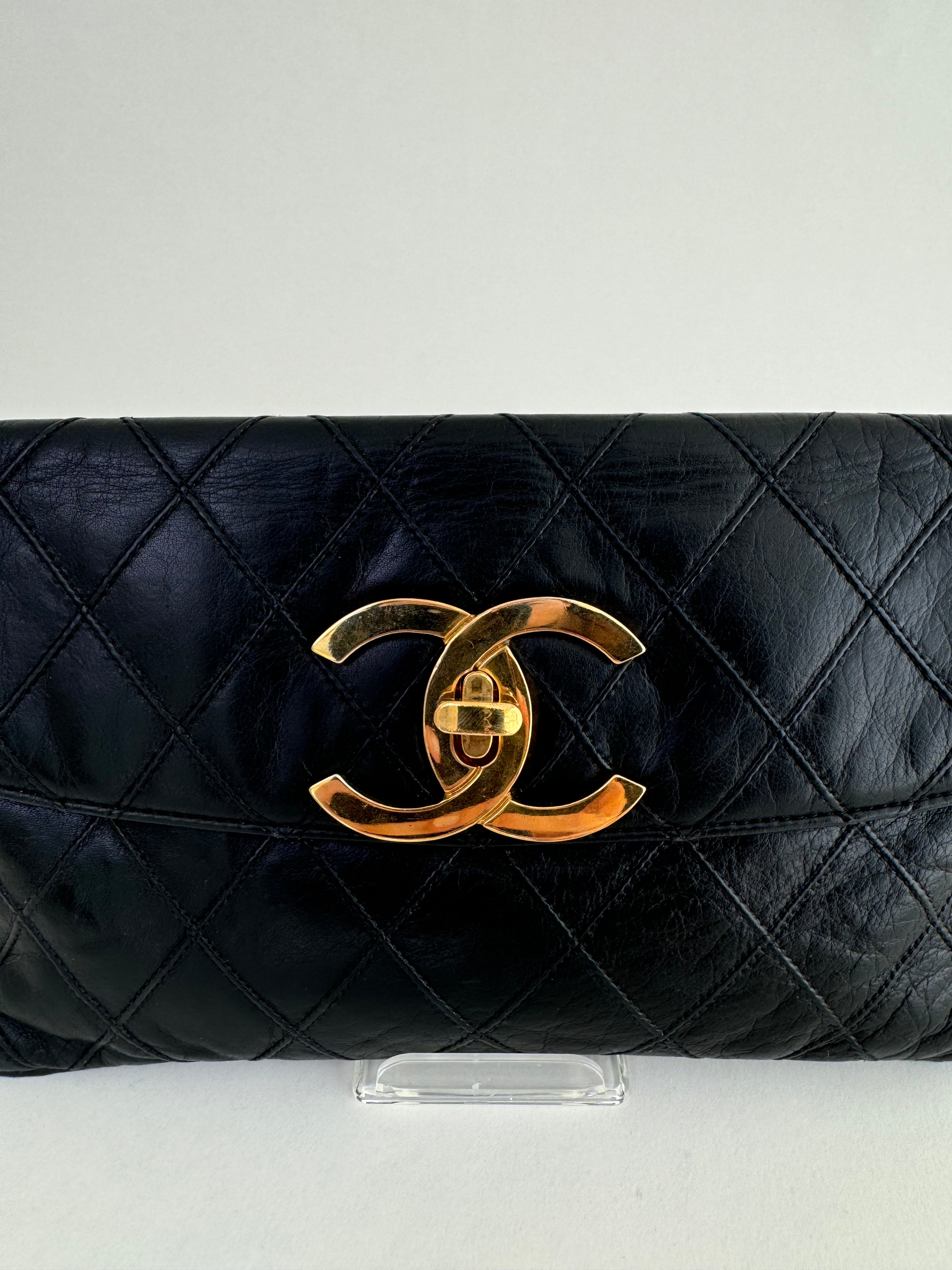 Chanel Lambskin Jumbo CC Clutch Rare