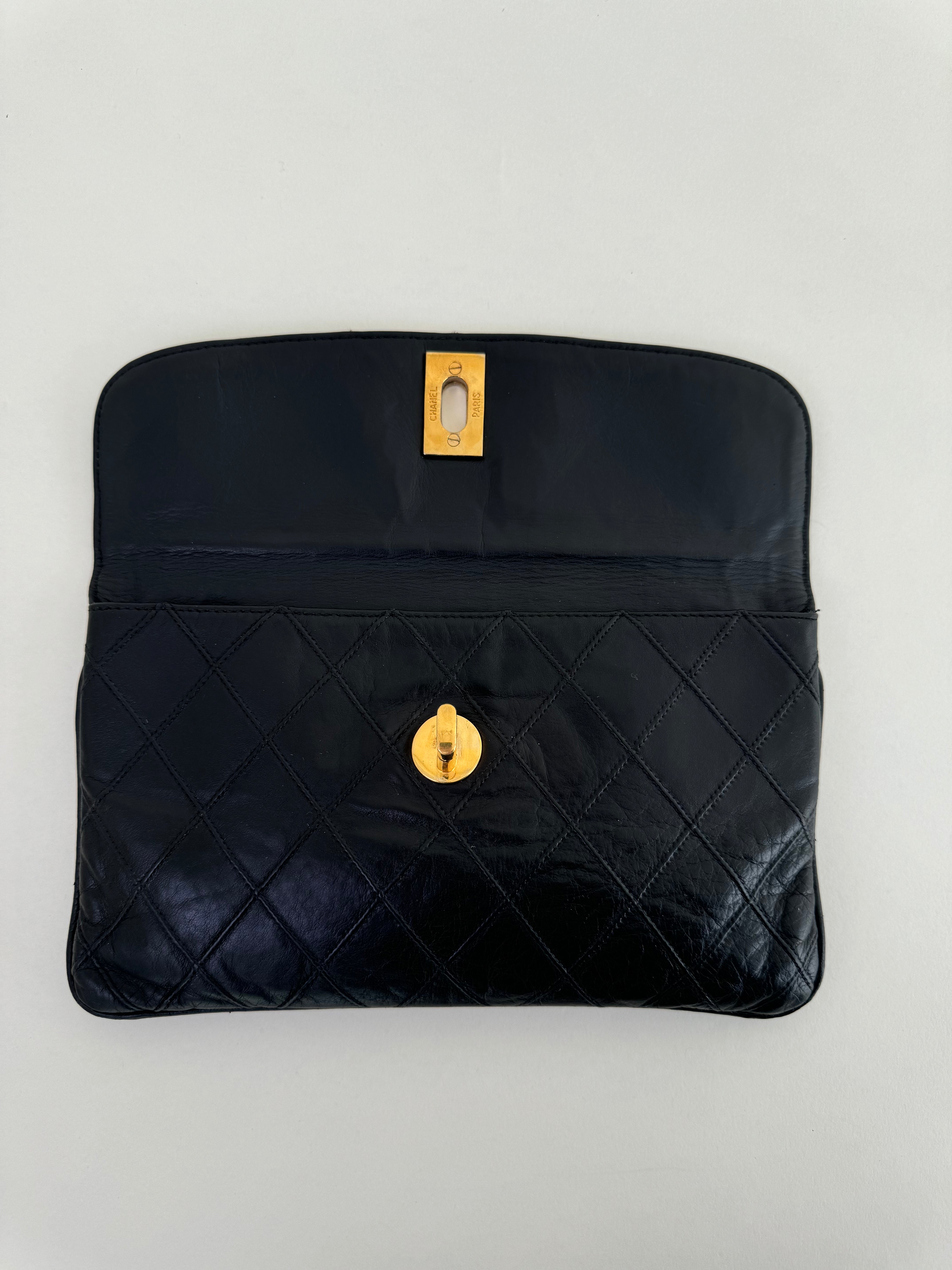 Chanel Lambskin Jumbo CC Clutch Rare