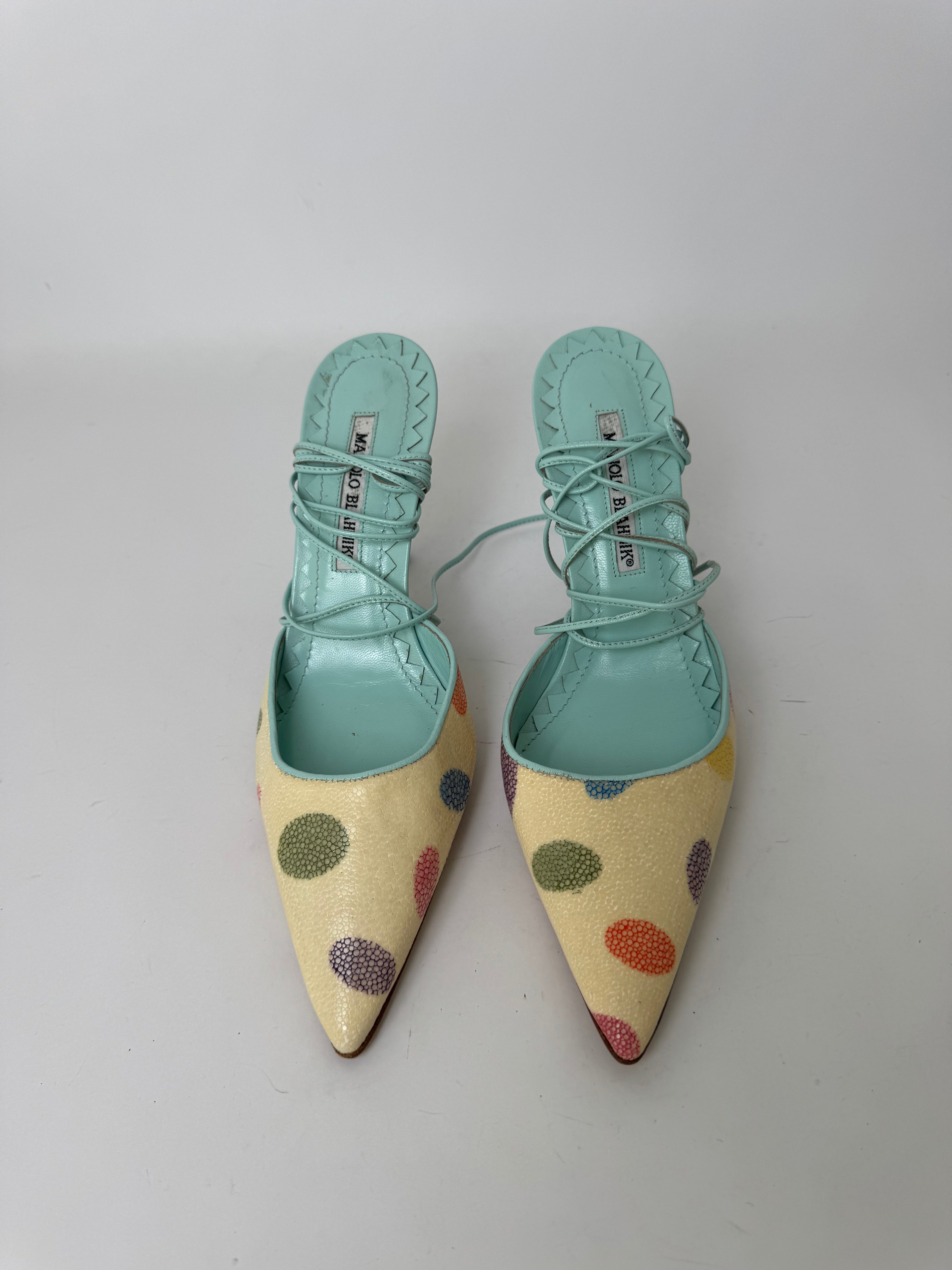 Manolo Blahnik Vintage Slingback Pumps 38.5