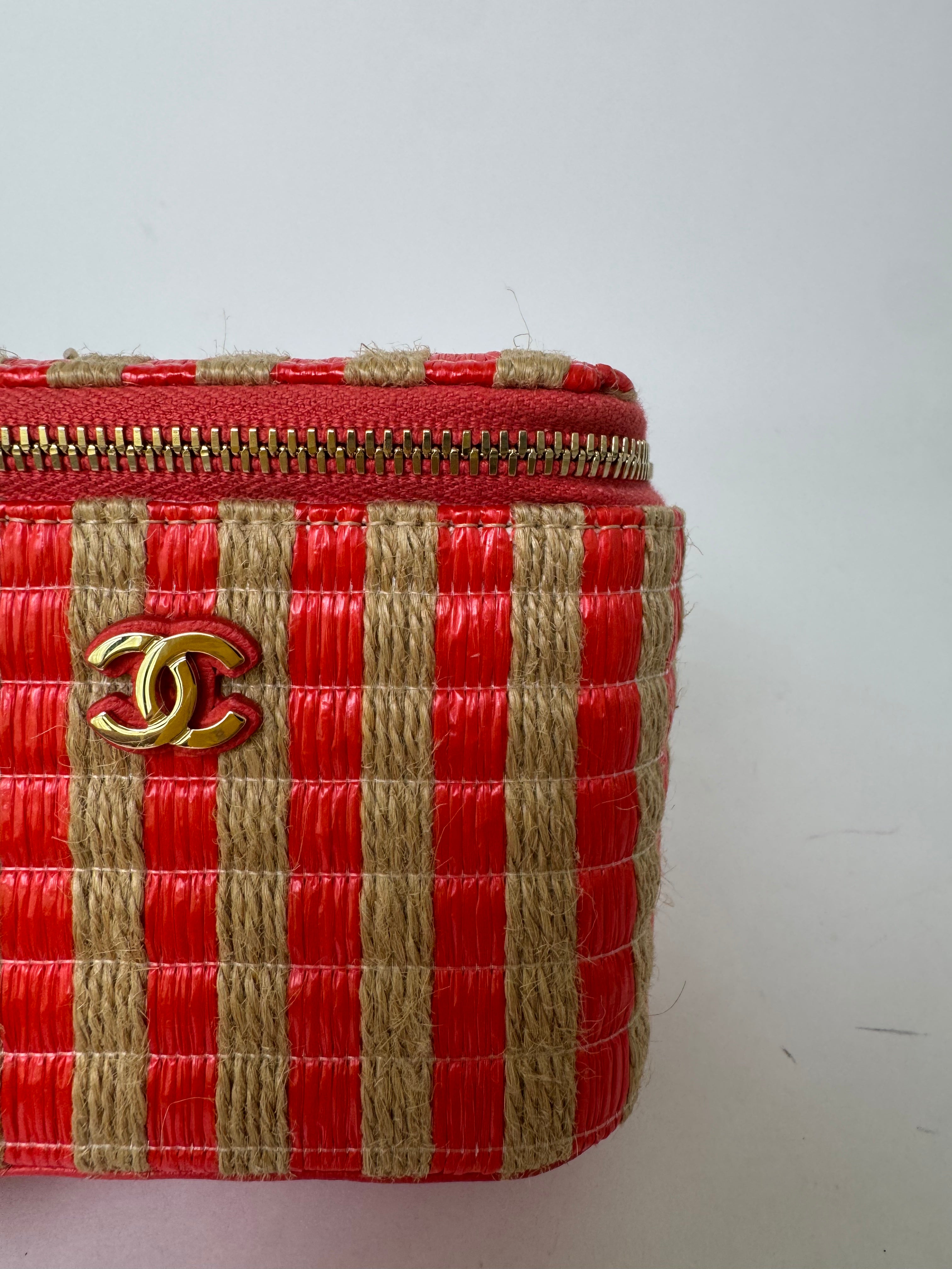 Chanel Mini Vanity Raffia Bag New