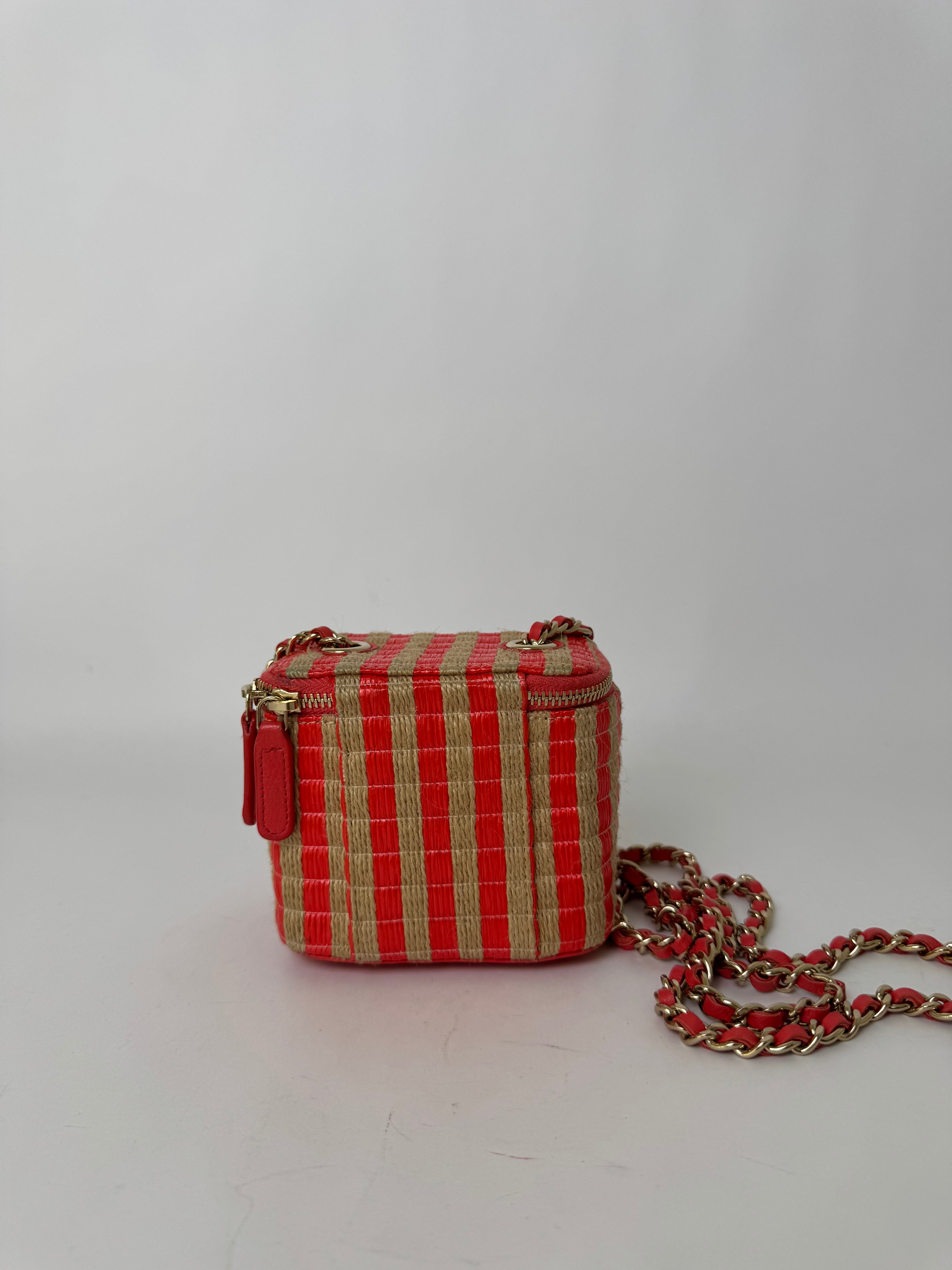 Chanel Mini Vanity Raffia Bag New