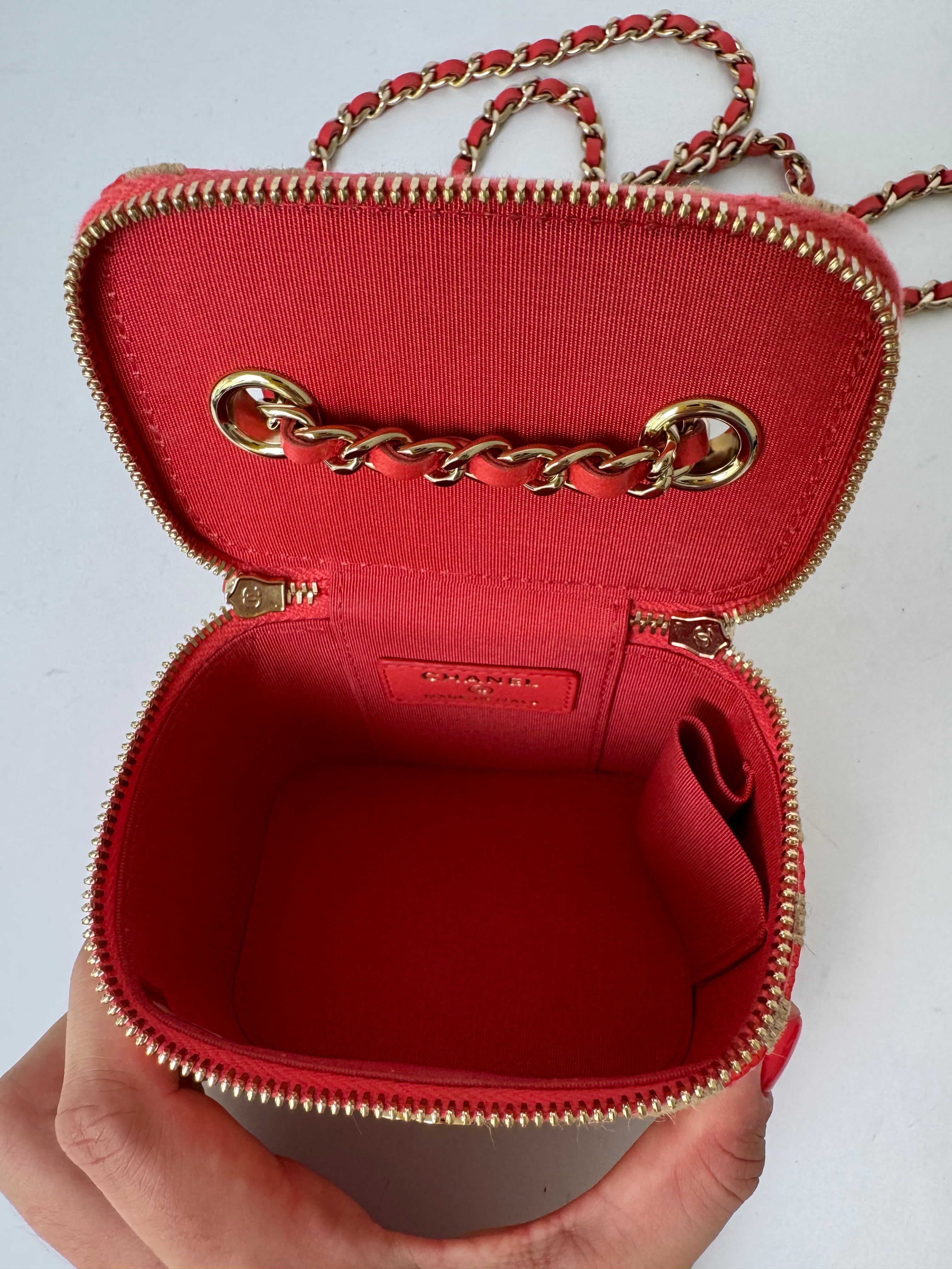 Chanel Mini Vanity Raffia Bag New