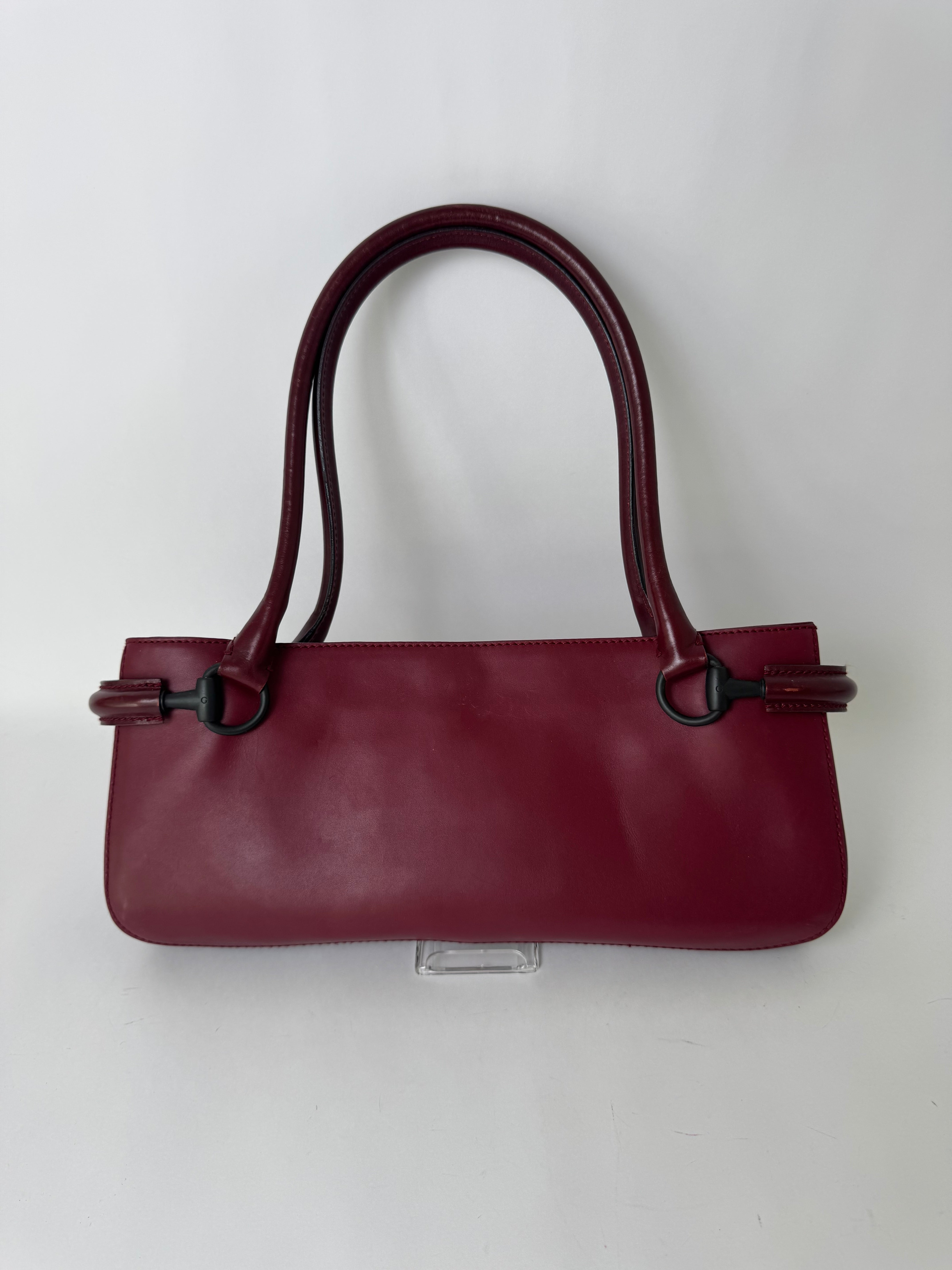 Gucci Vintage Horsebit Bag Burgundy