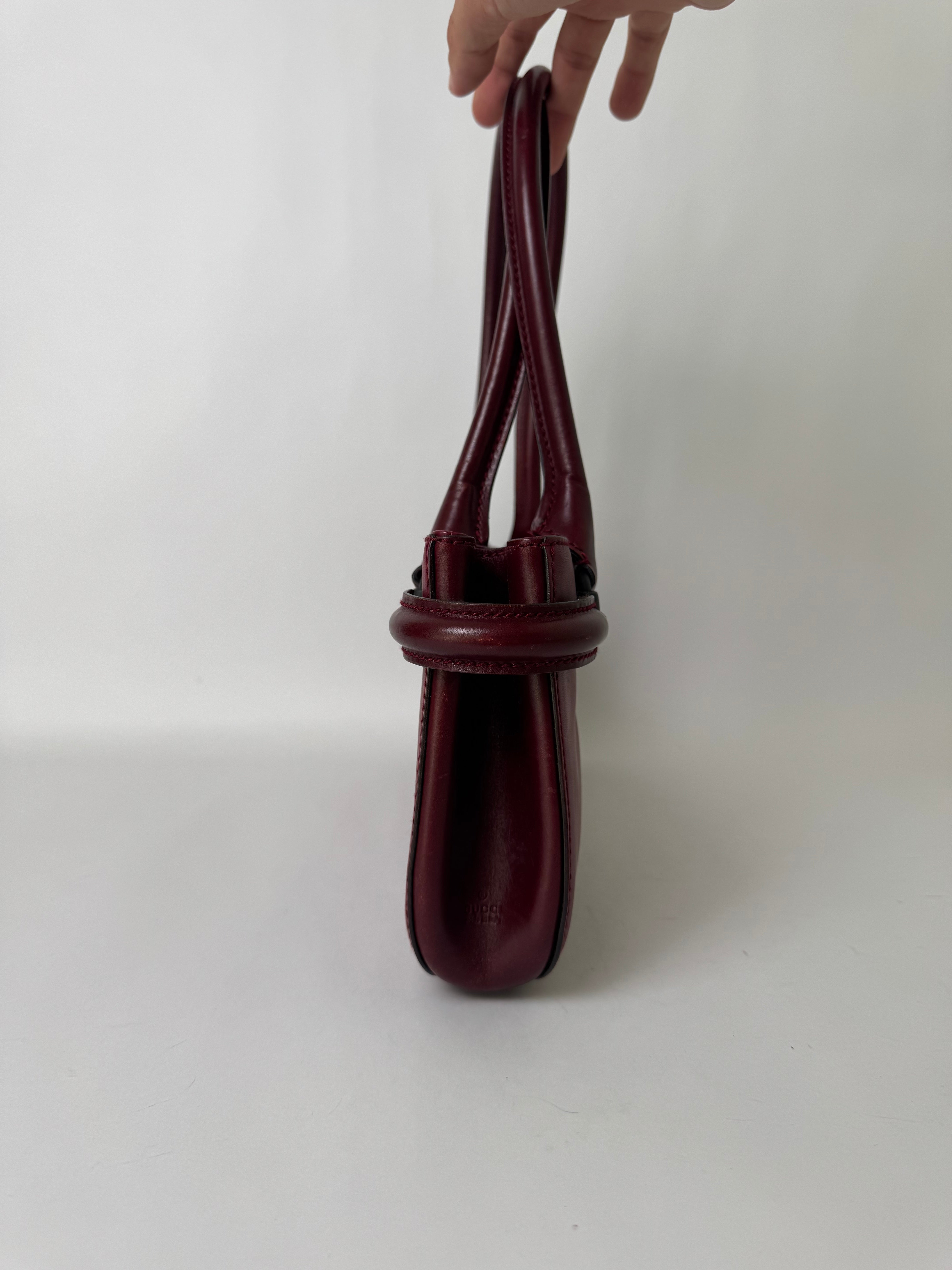 Gucci Vintage Horsebit Bag Burgundy