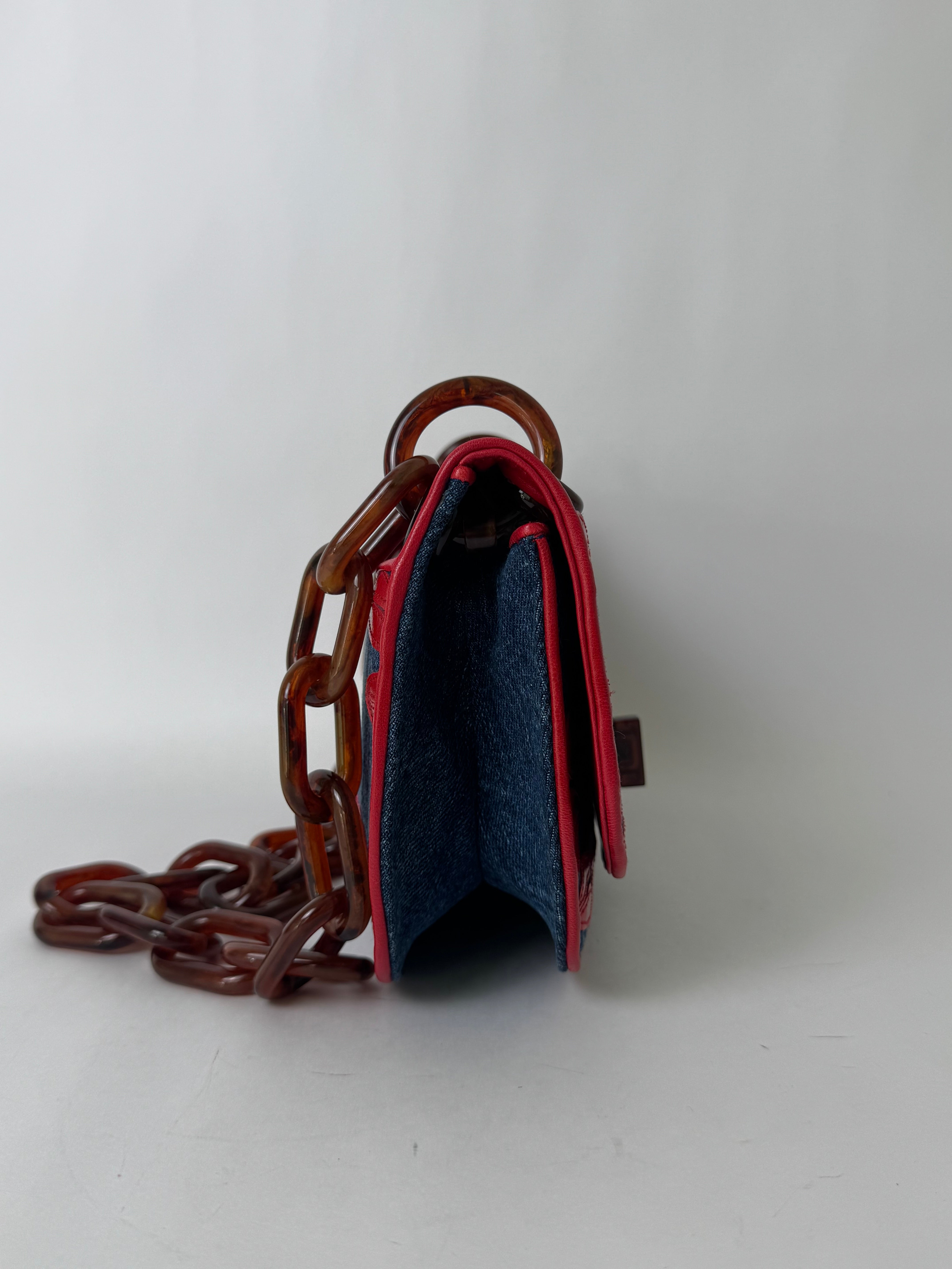 Prada Denim Lips Handbag