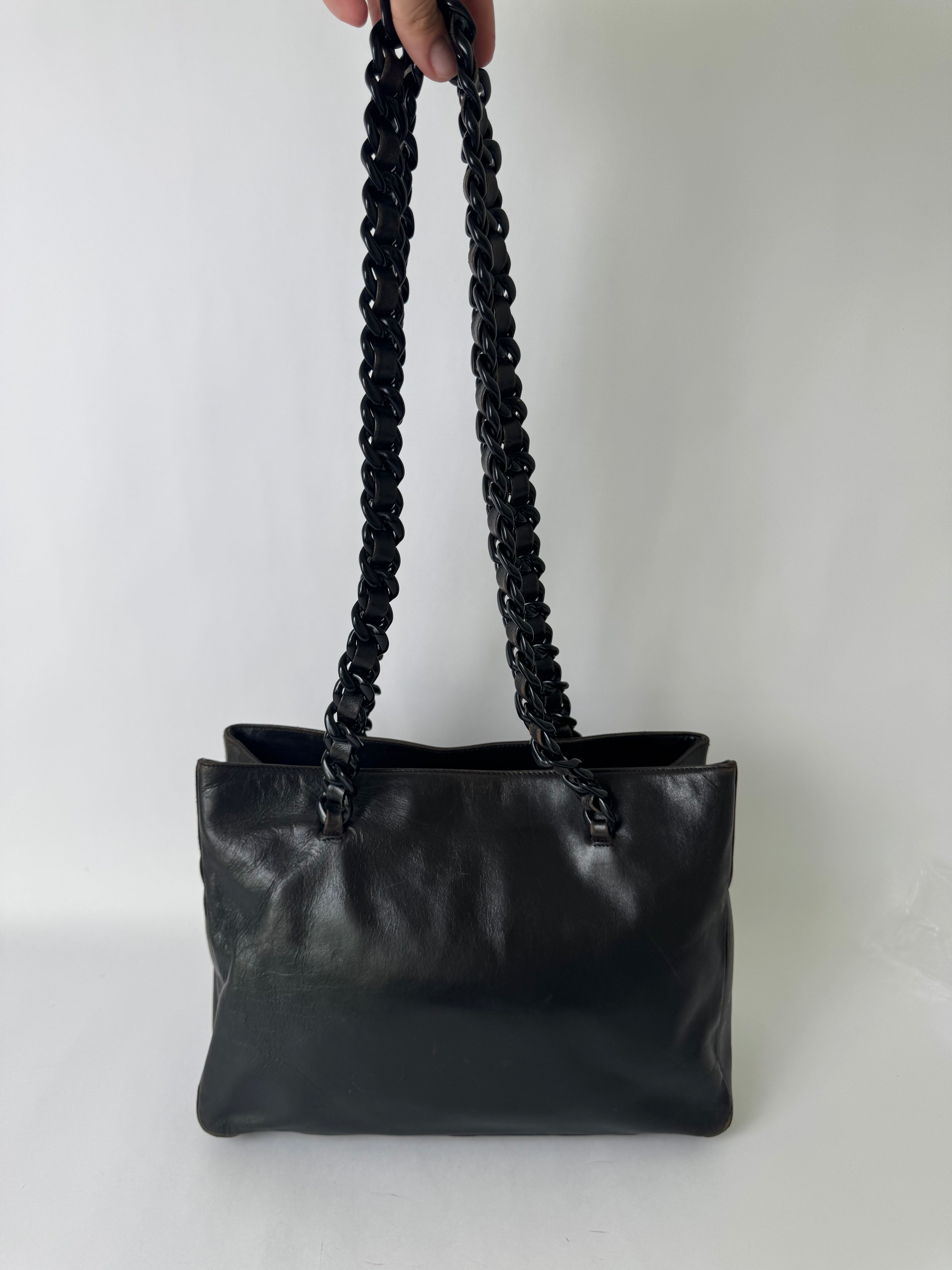 Prada Black Leather Shoulder Bag