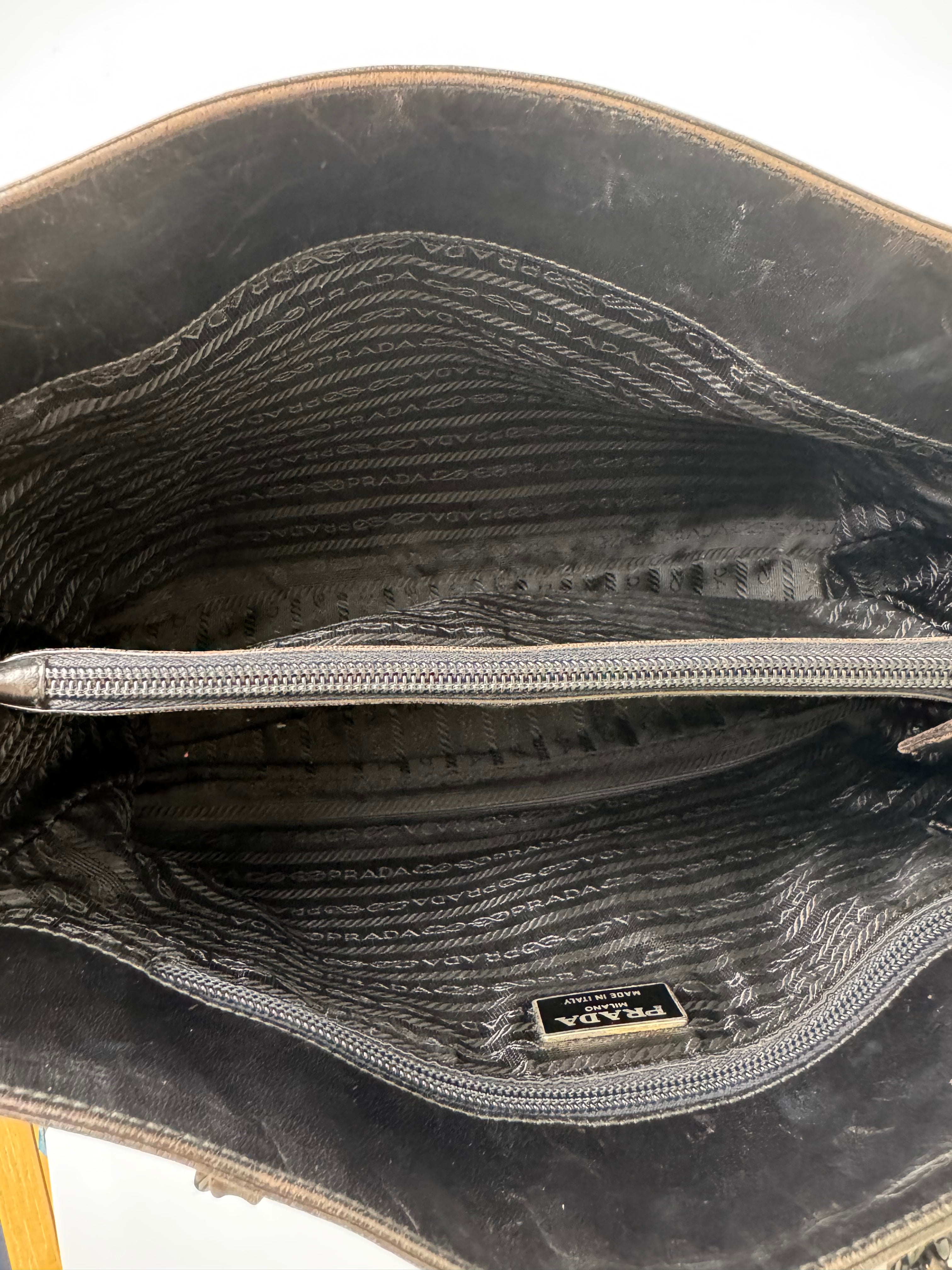 Prada Black Leather Shoulder Bag