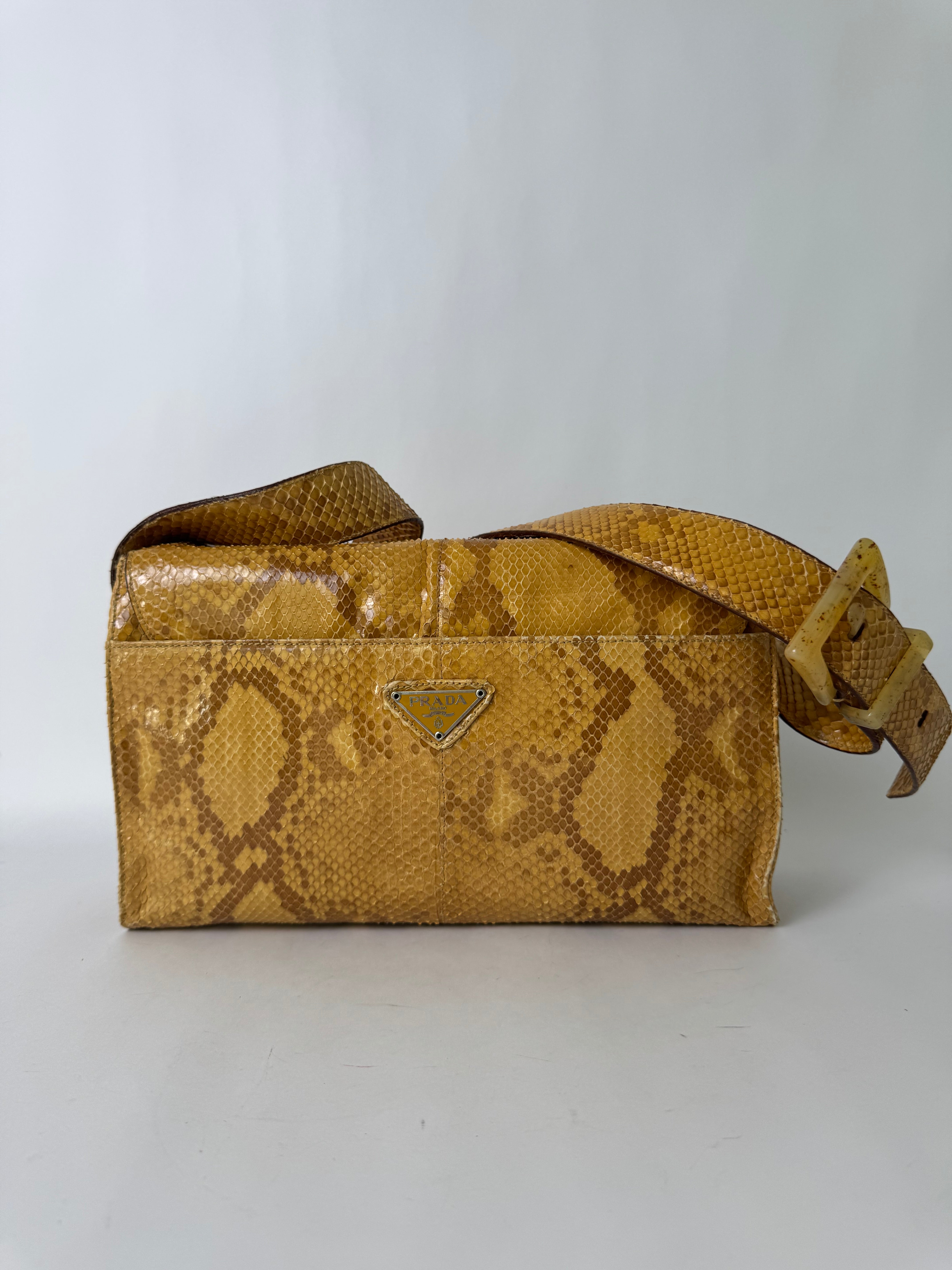 Prada Python Lizard Shoulder Bag Rare