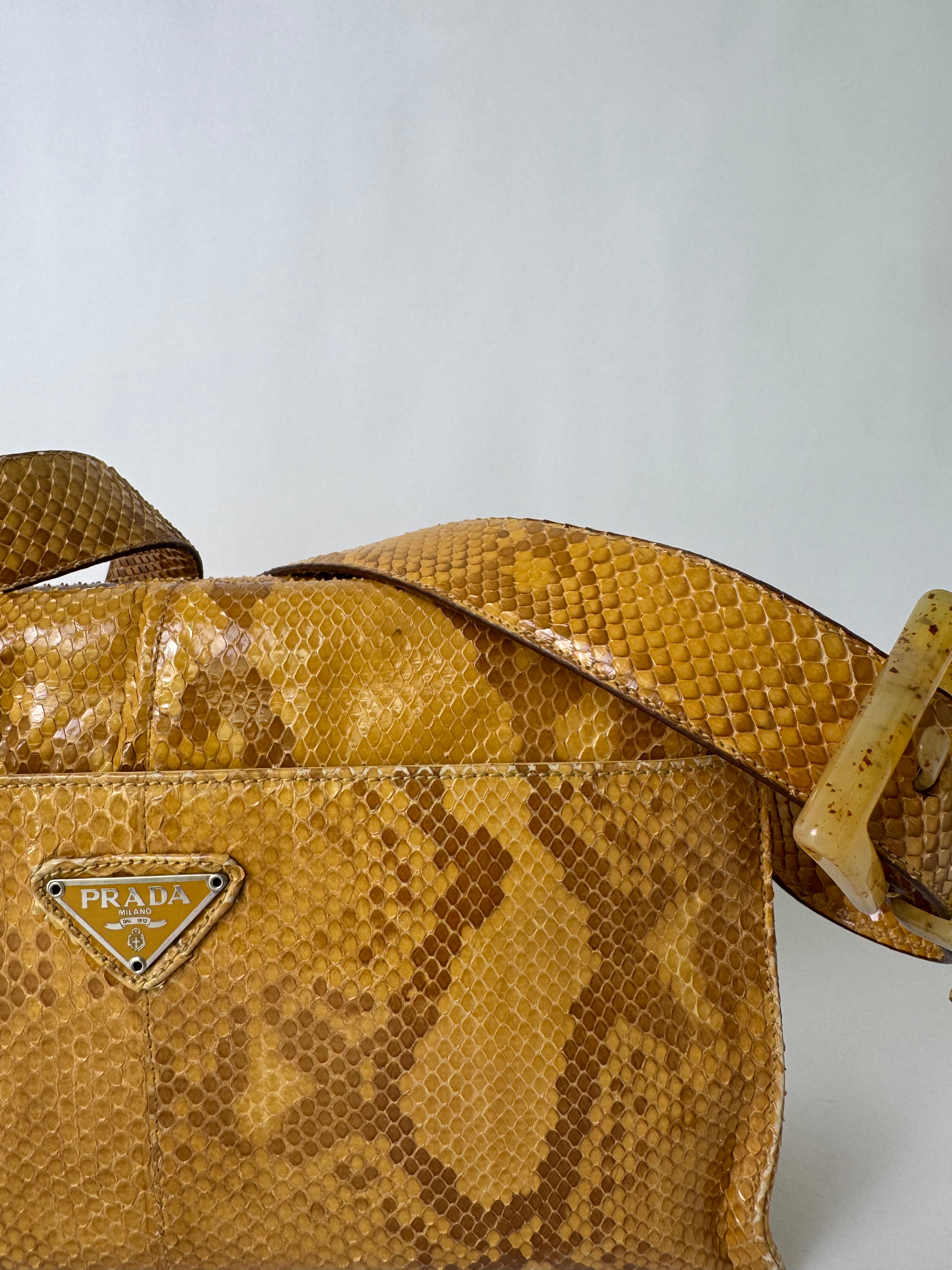 Prada Python Lizard Shoulder Bag Rare