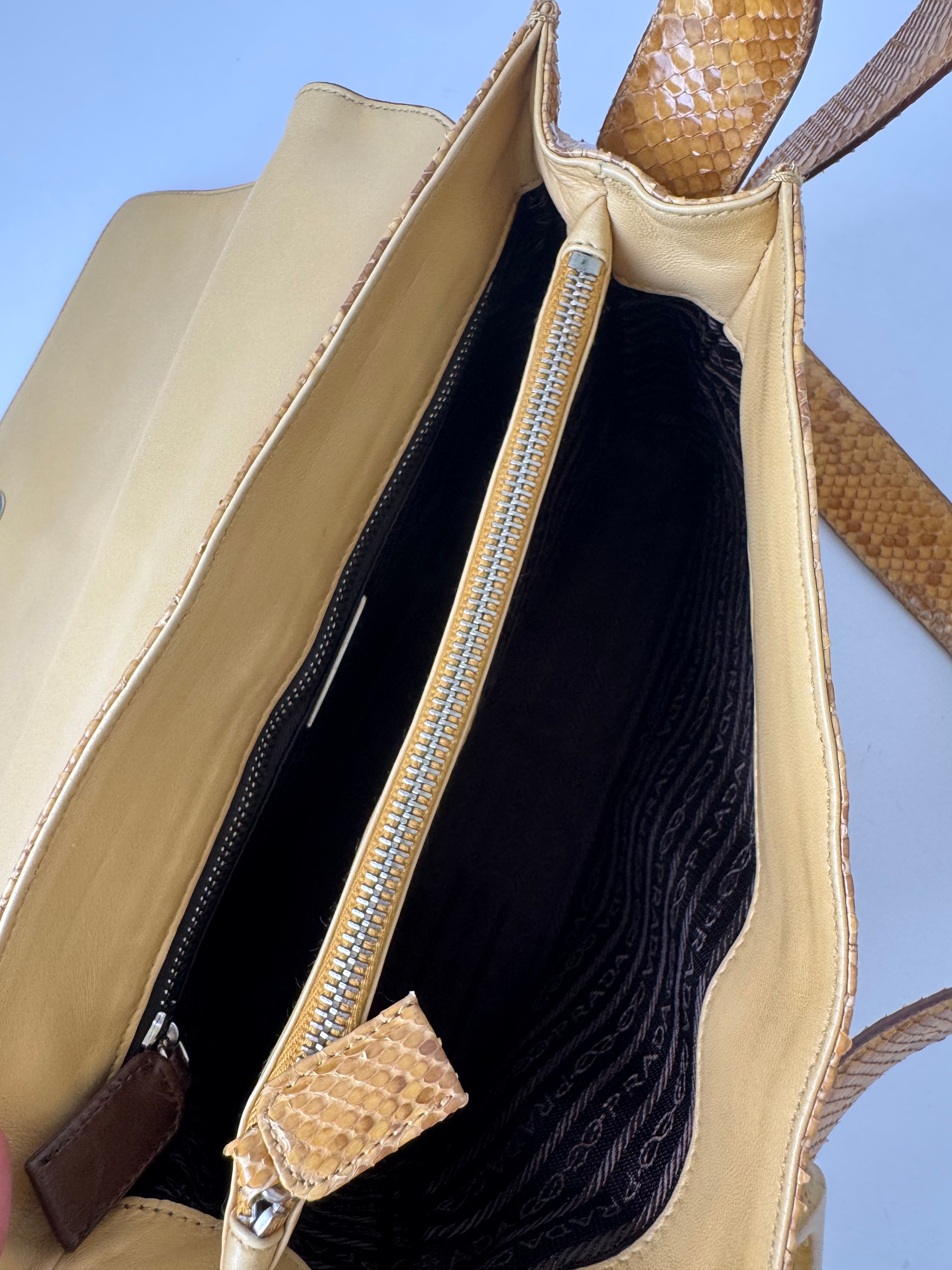 Prada Python Lizard Shoulder Bag Rare
