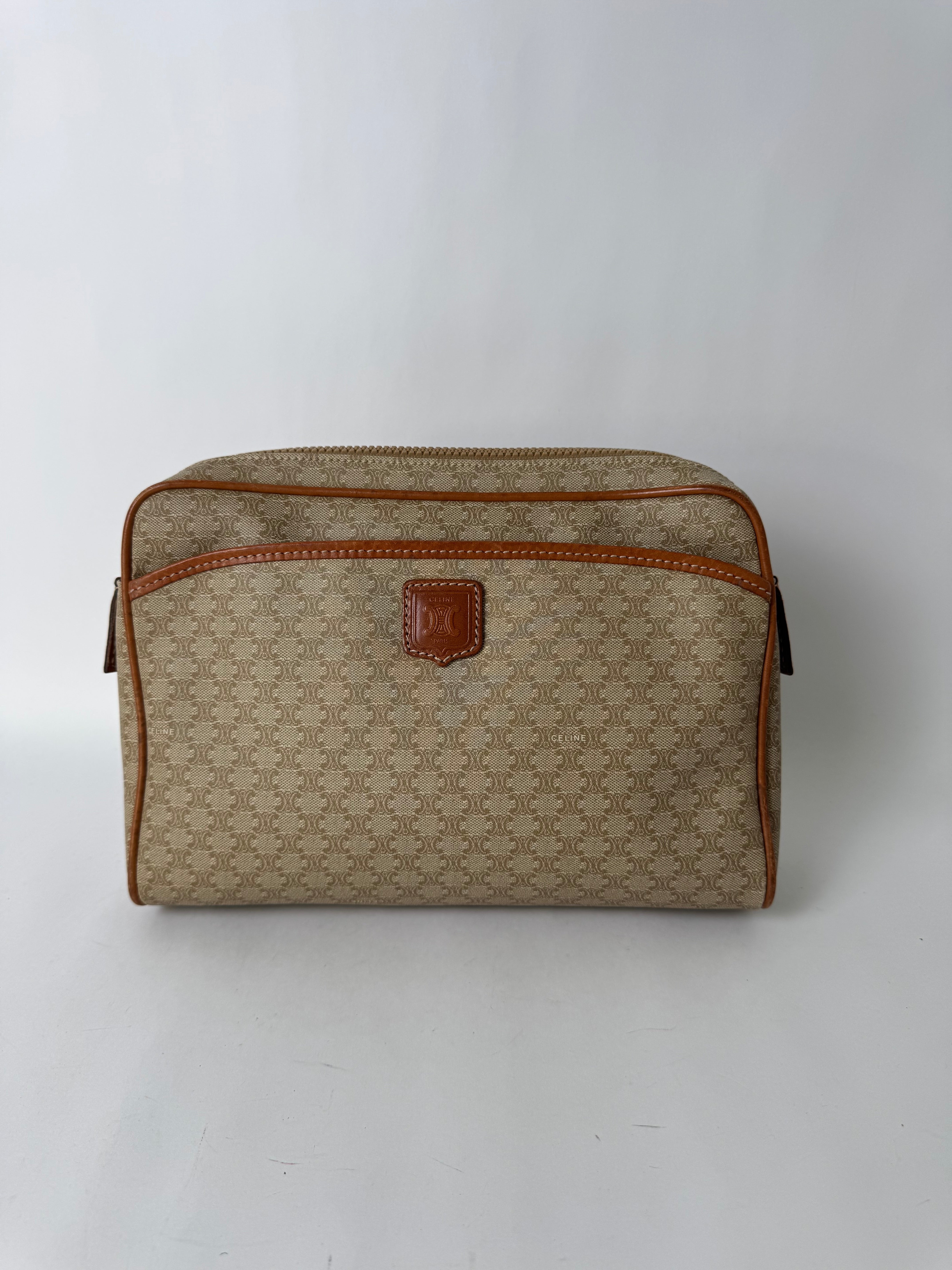 Celine Macadam Vintage Clutch Cream