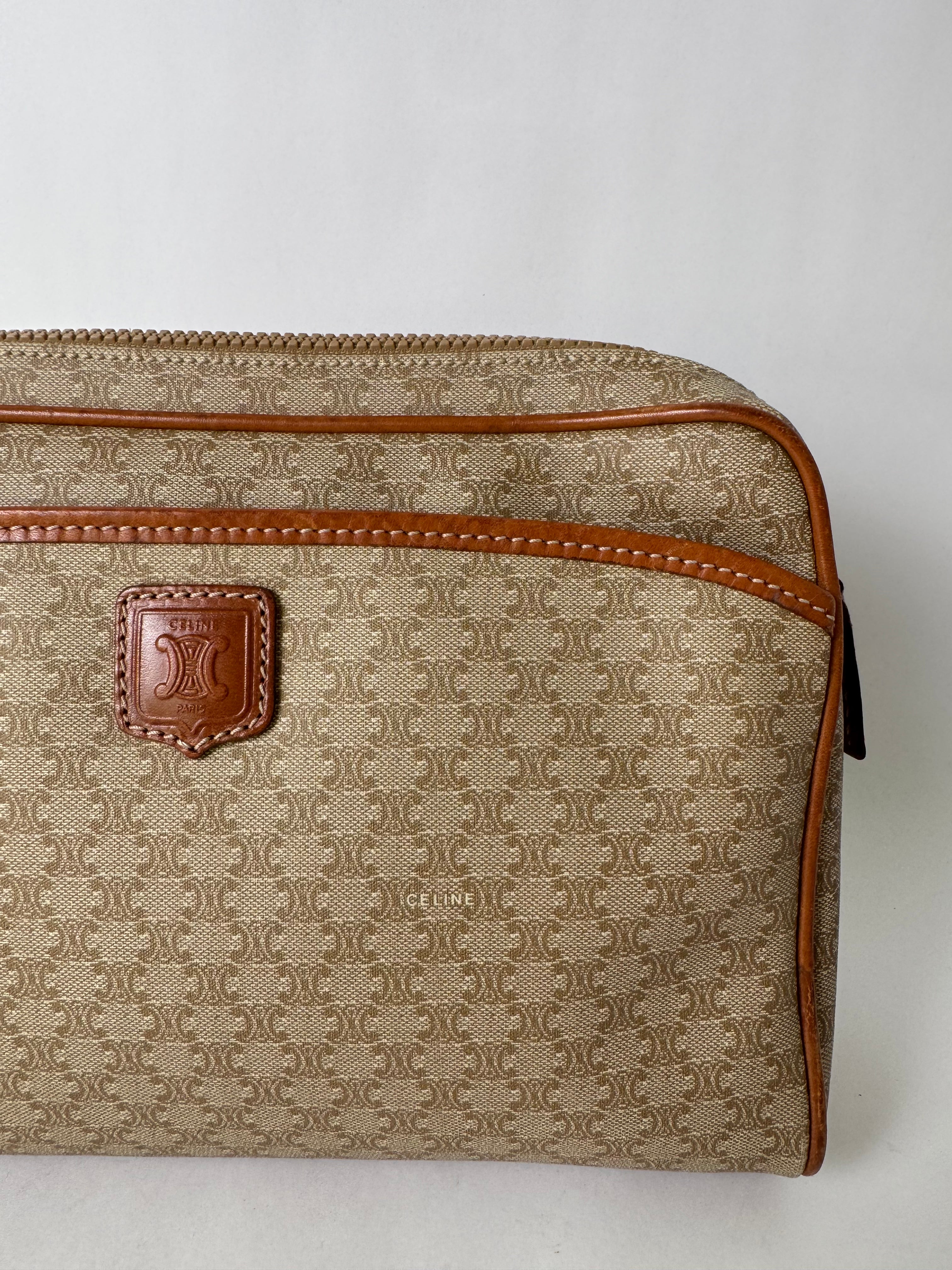 Celine Macadam Vintage Clutch Cream