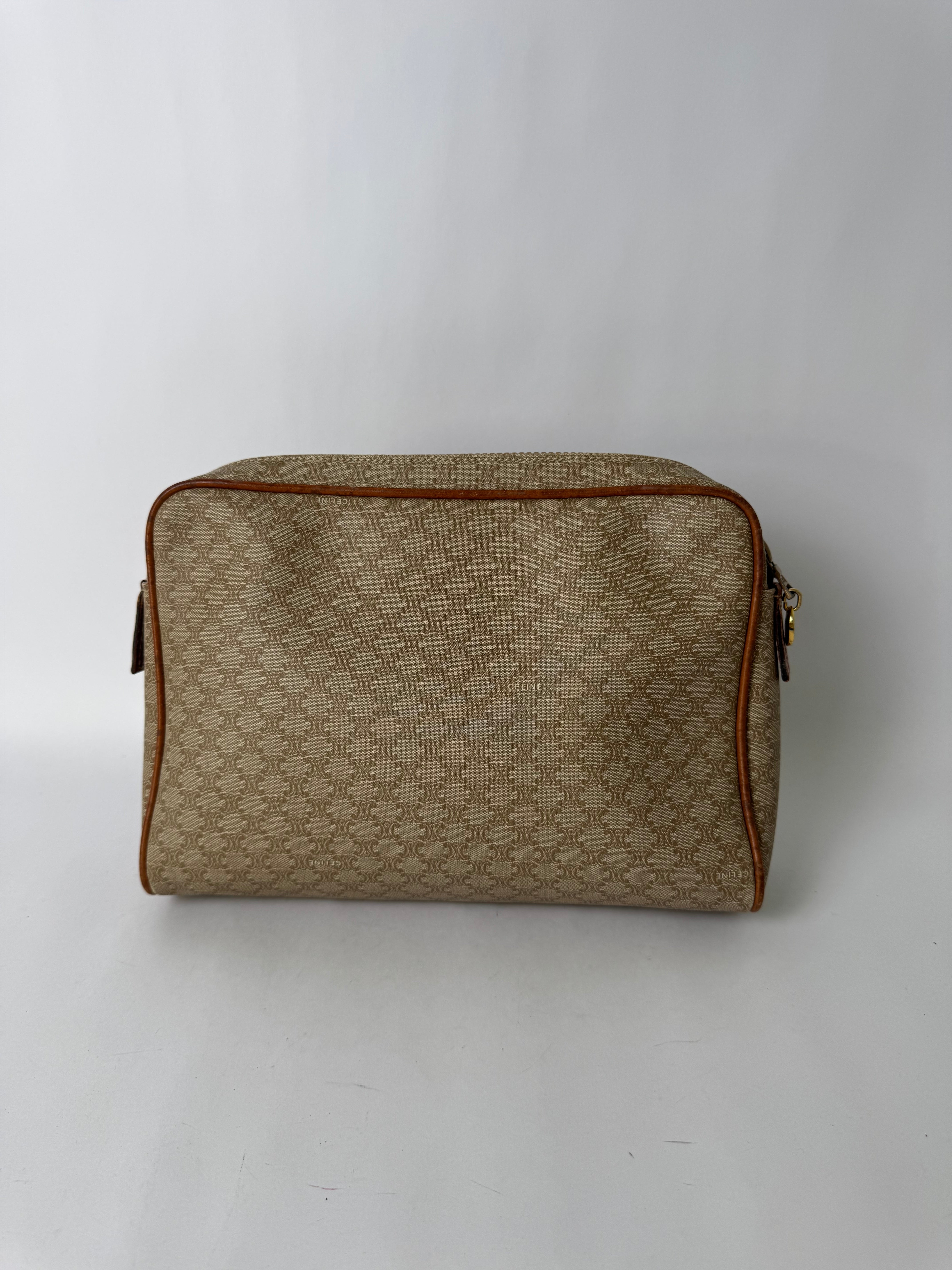 Celine Macadam Vintage Clutch/Pouch Cream