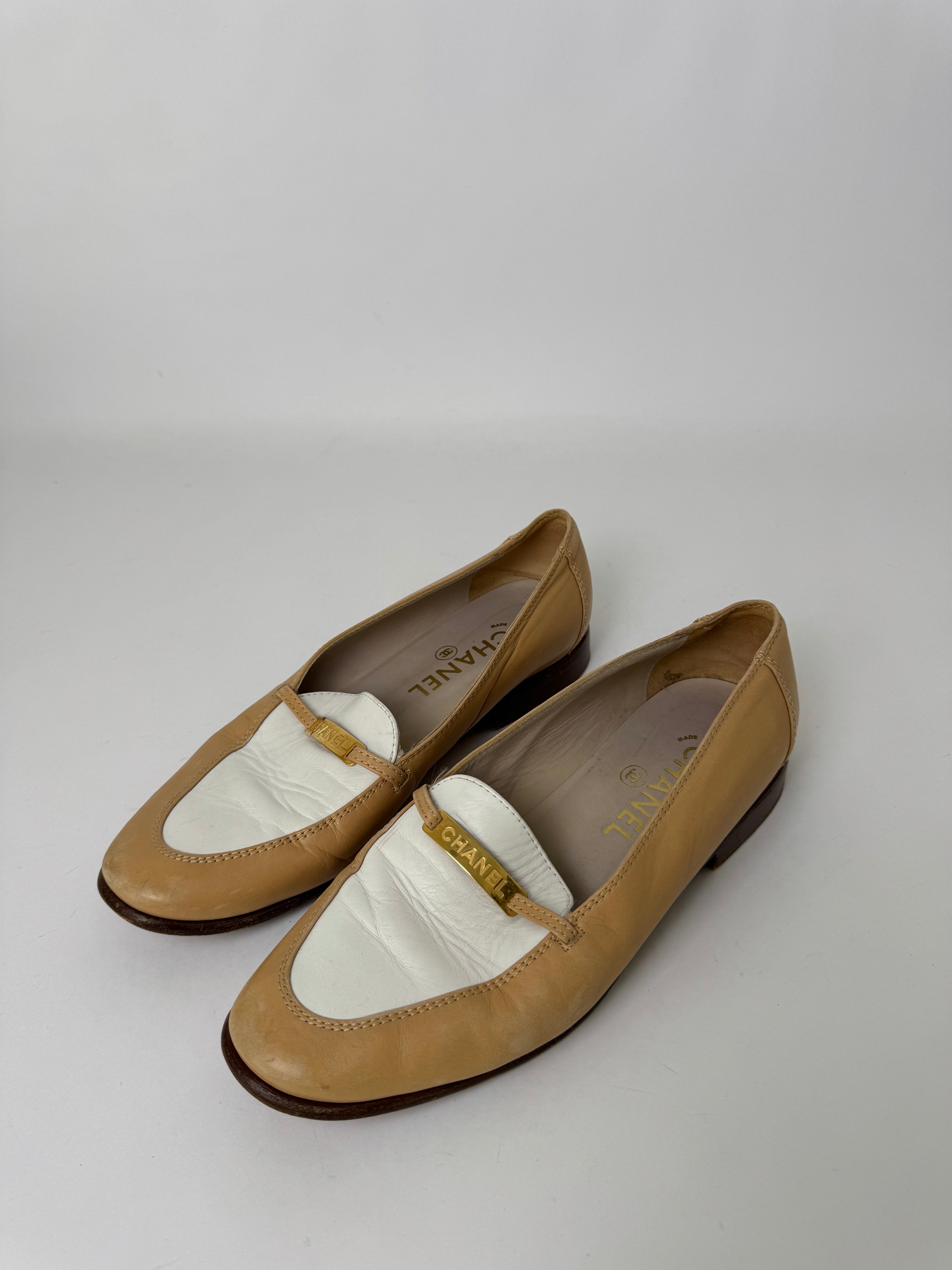 Chanel Vintage Leather Loafers 39.5