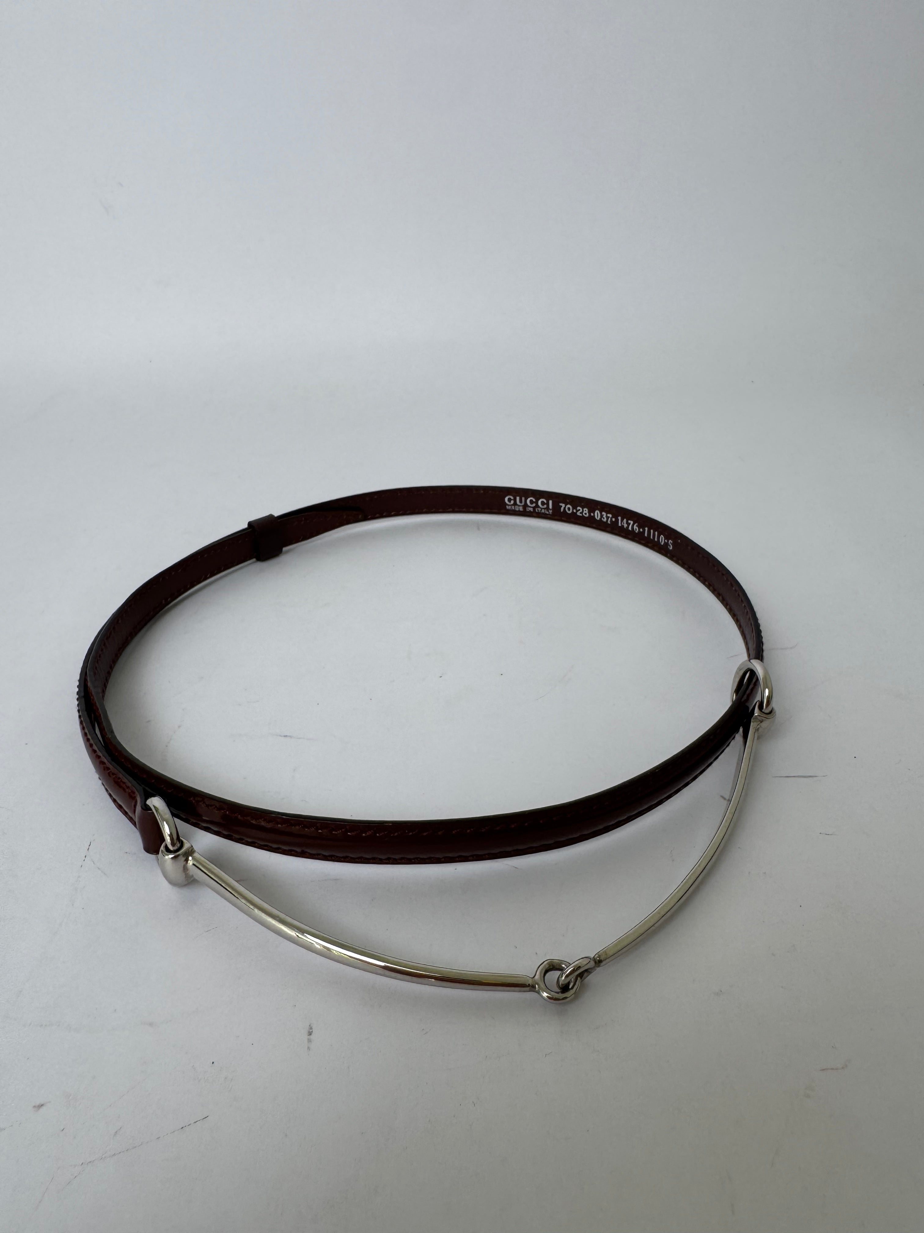 Gucci Tom Ford Brown Leather Belt Small