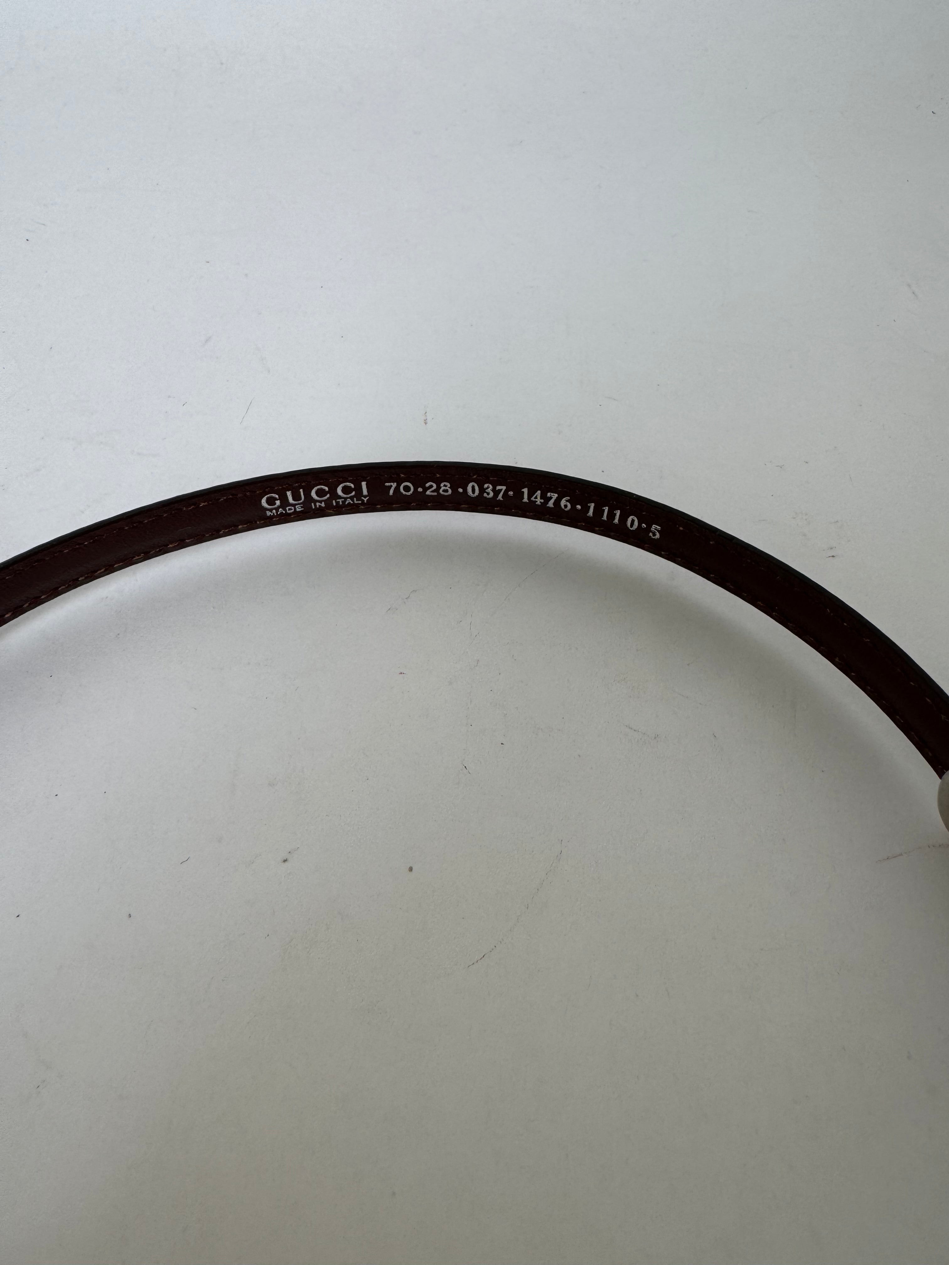 Gucci Tom Ford Brown Leather Belt Small
