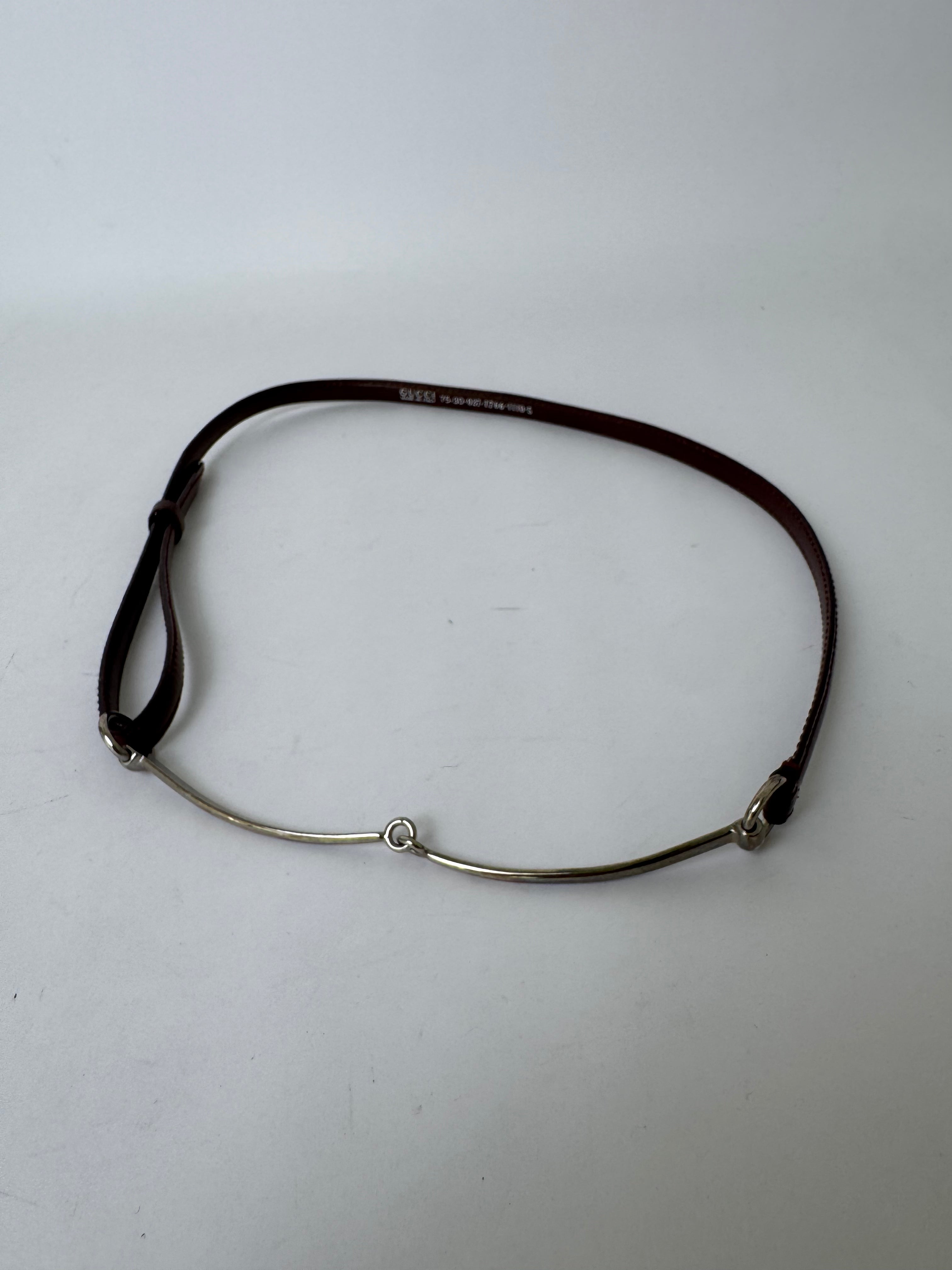 Gucci Tom Ford Brown Leather Belt S/M