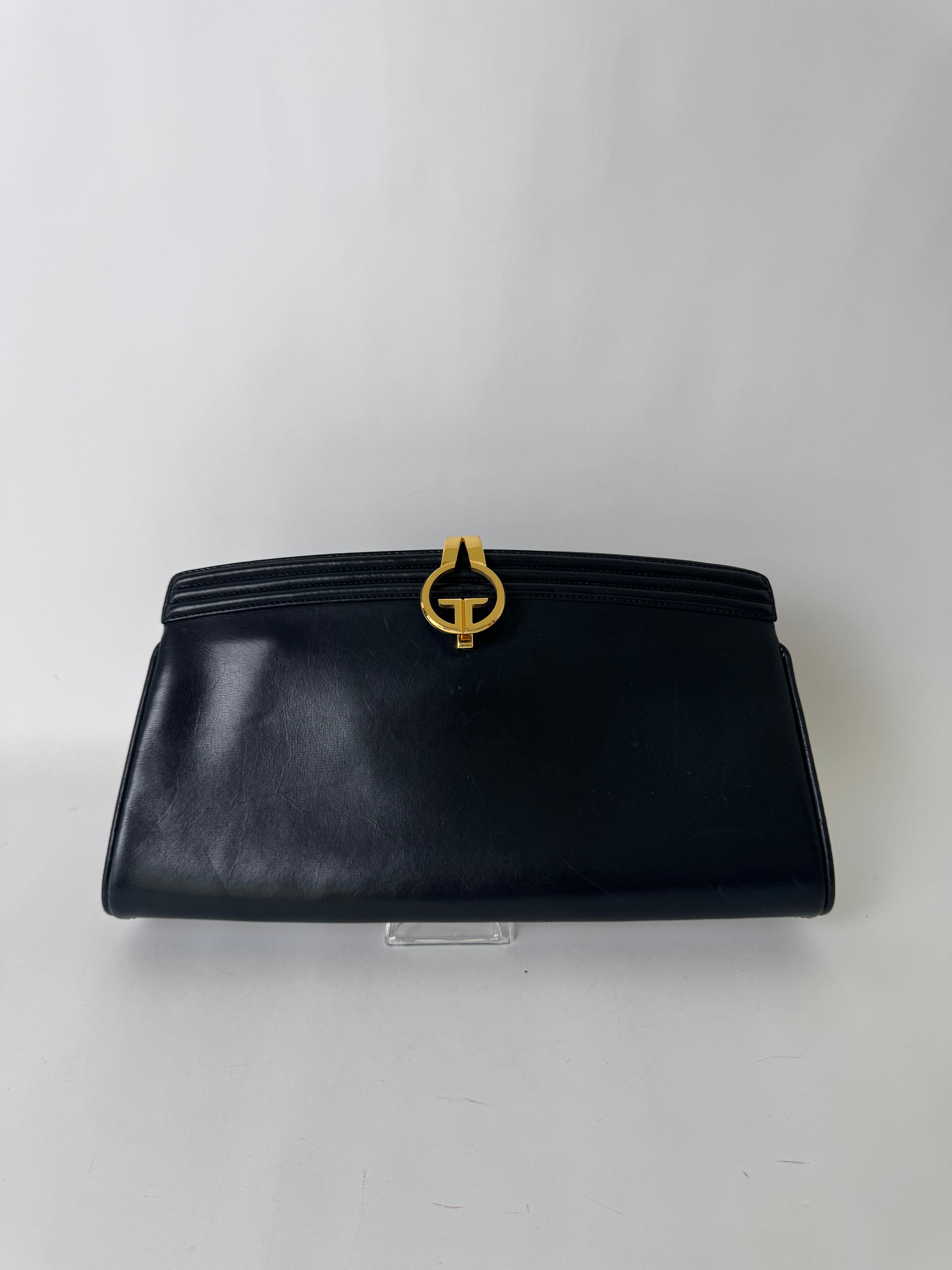 Gucci Vintage Black Leather Clutch