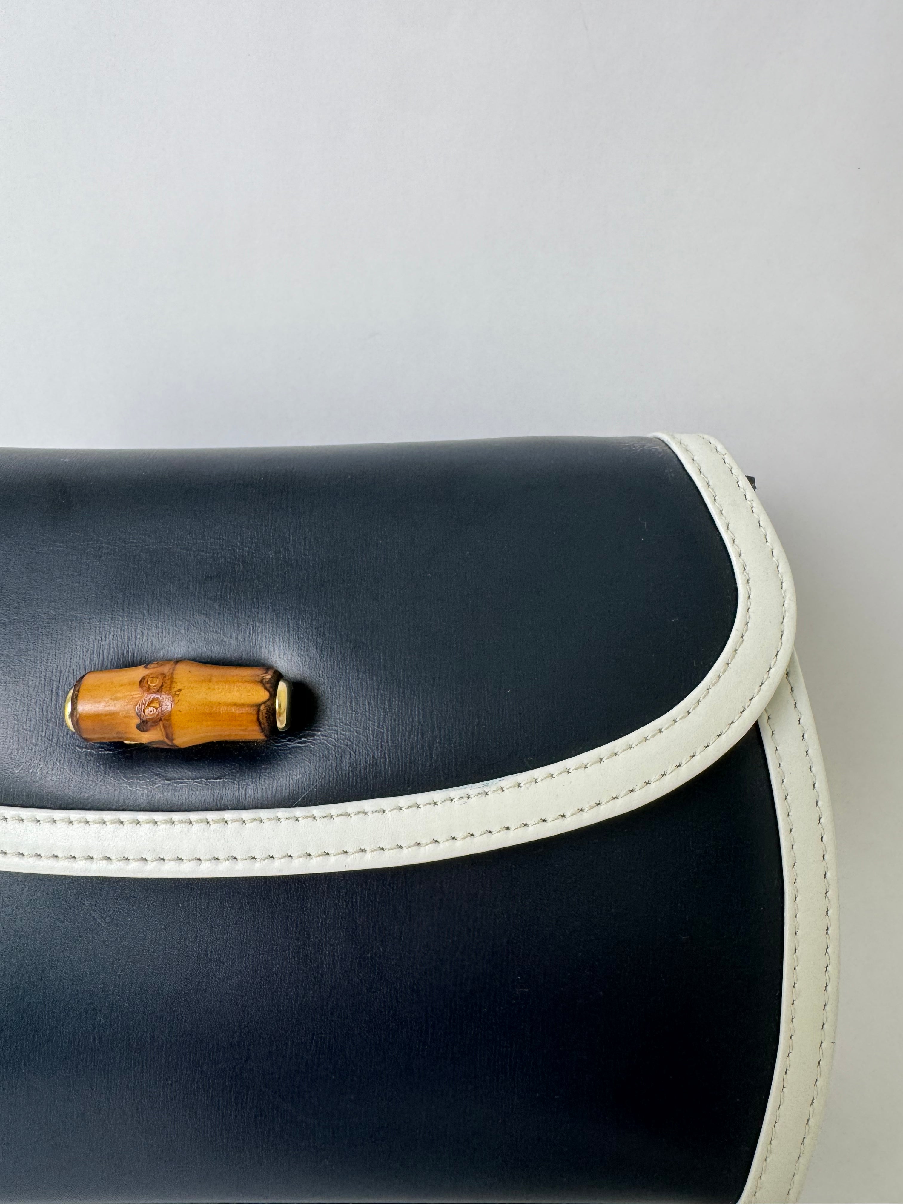 Gucci Leather Bamboo Clutch