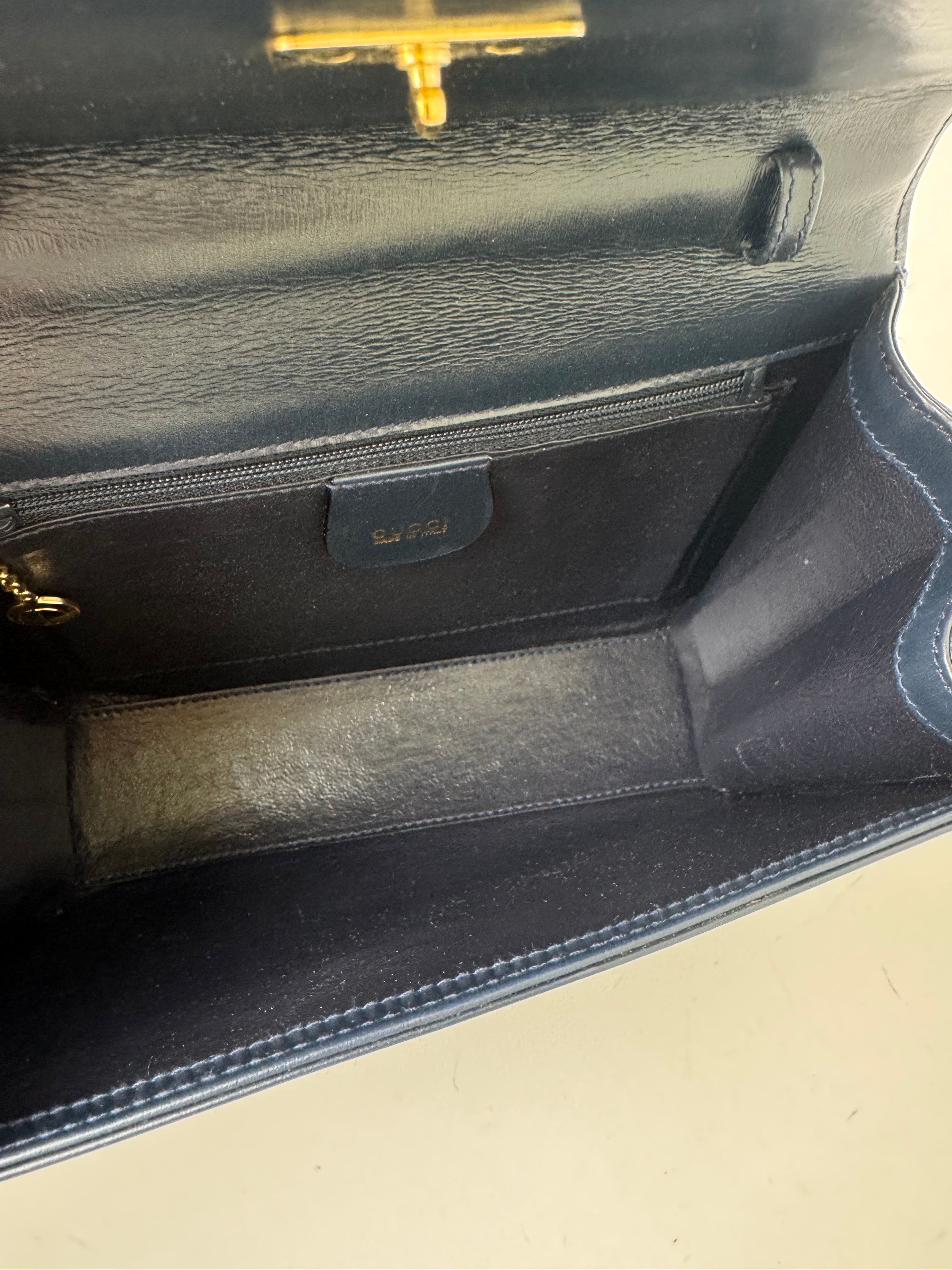 Gucci Leather Bamboo Clutch