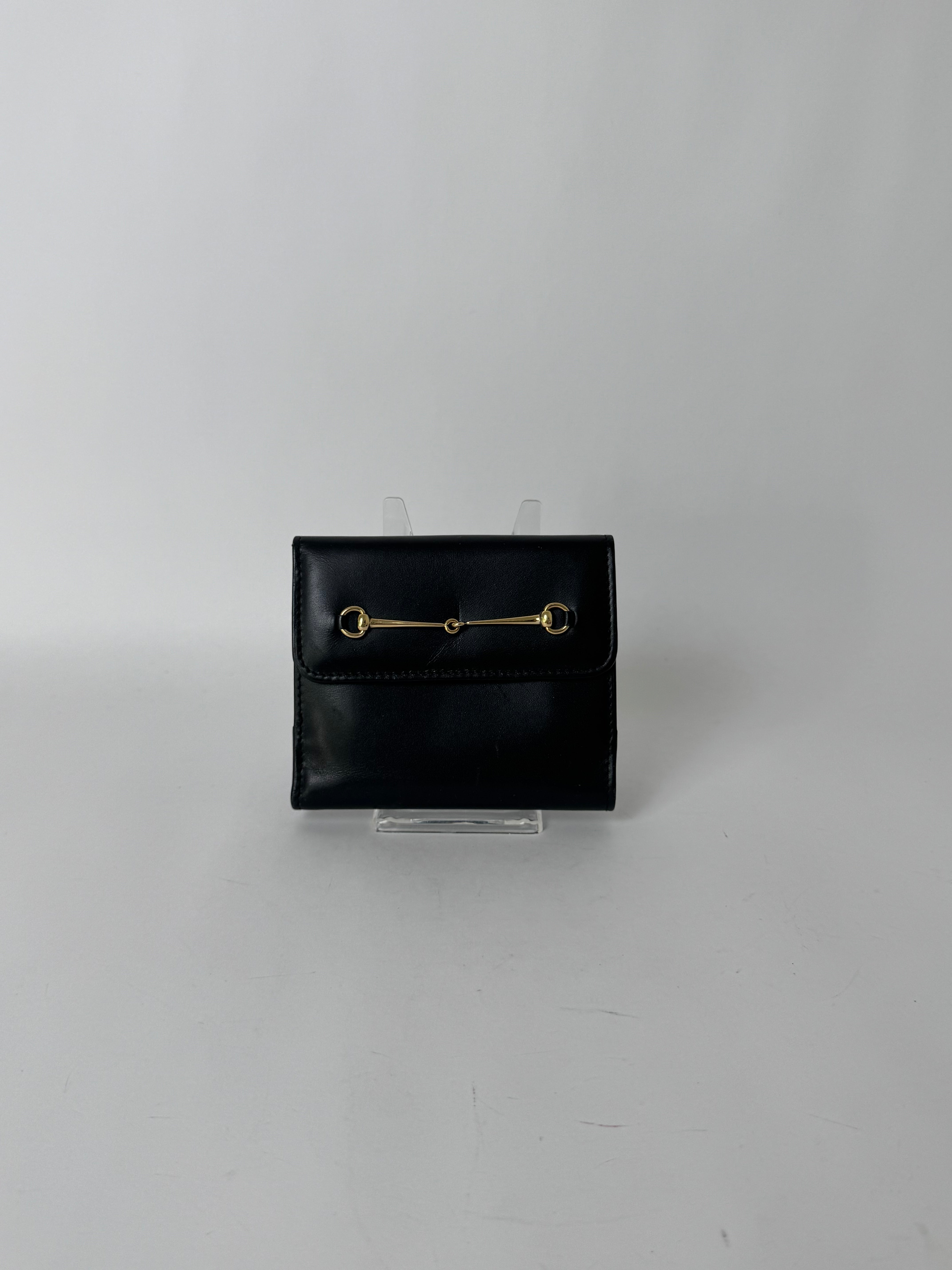 Gucci Black Leather Horsebit Wallet
