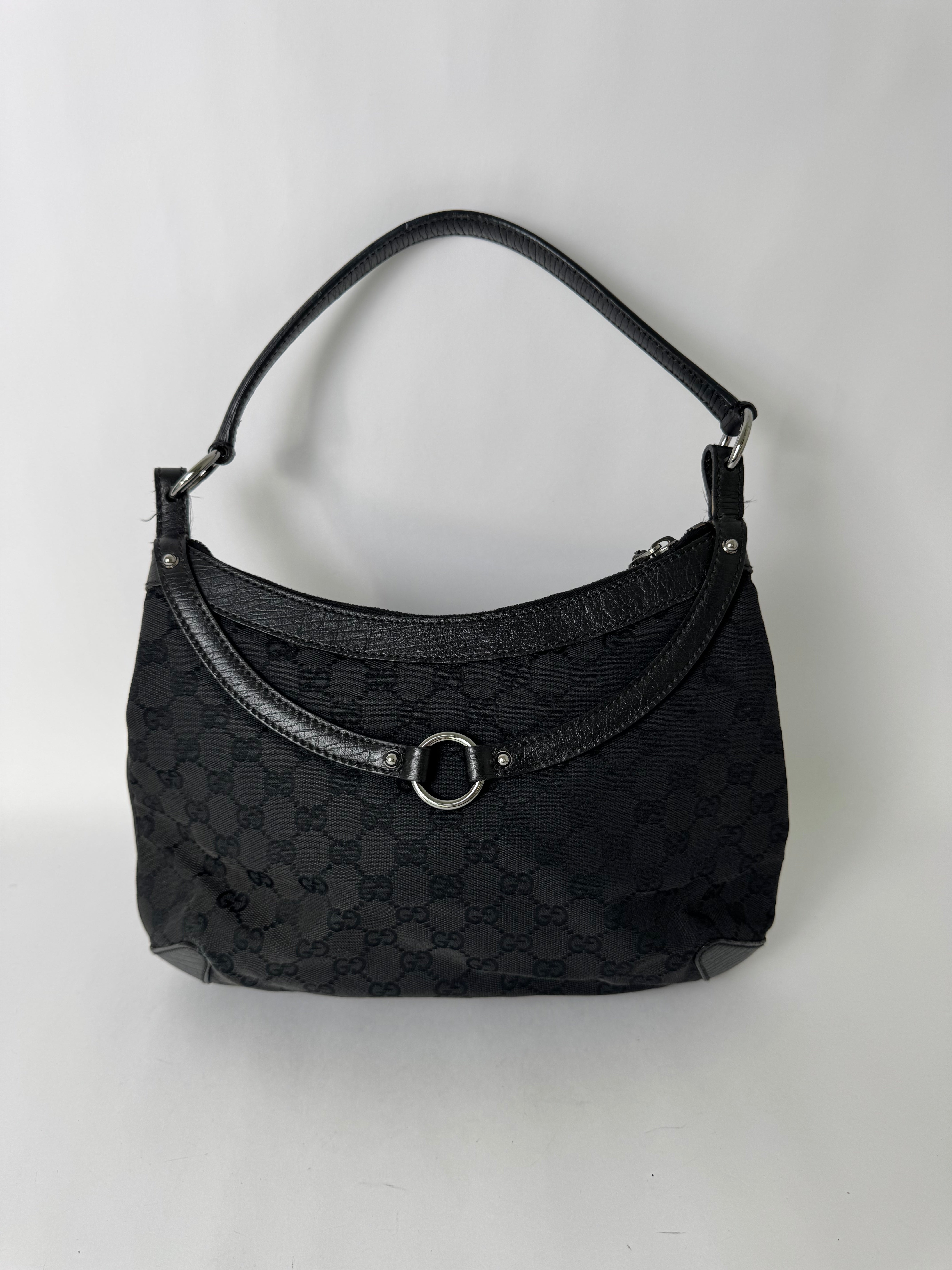 Gucci GG Canvas Horsebit Hobo Bag