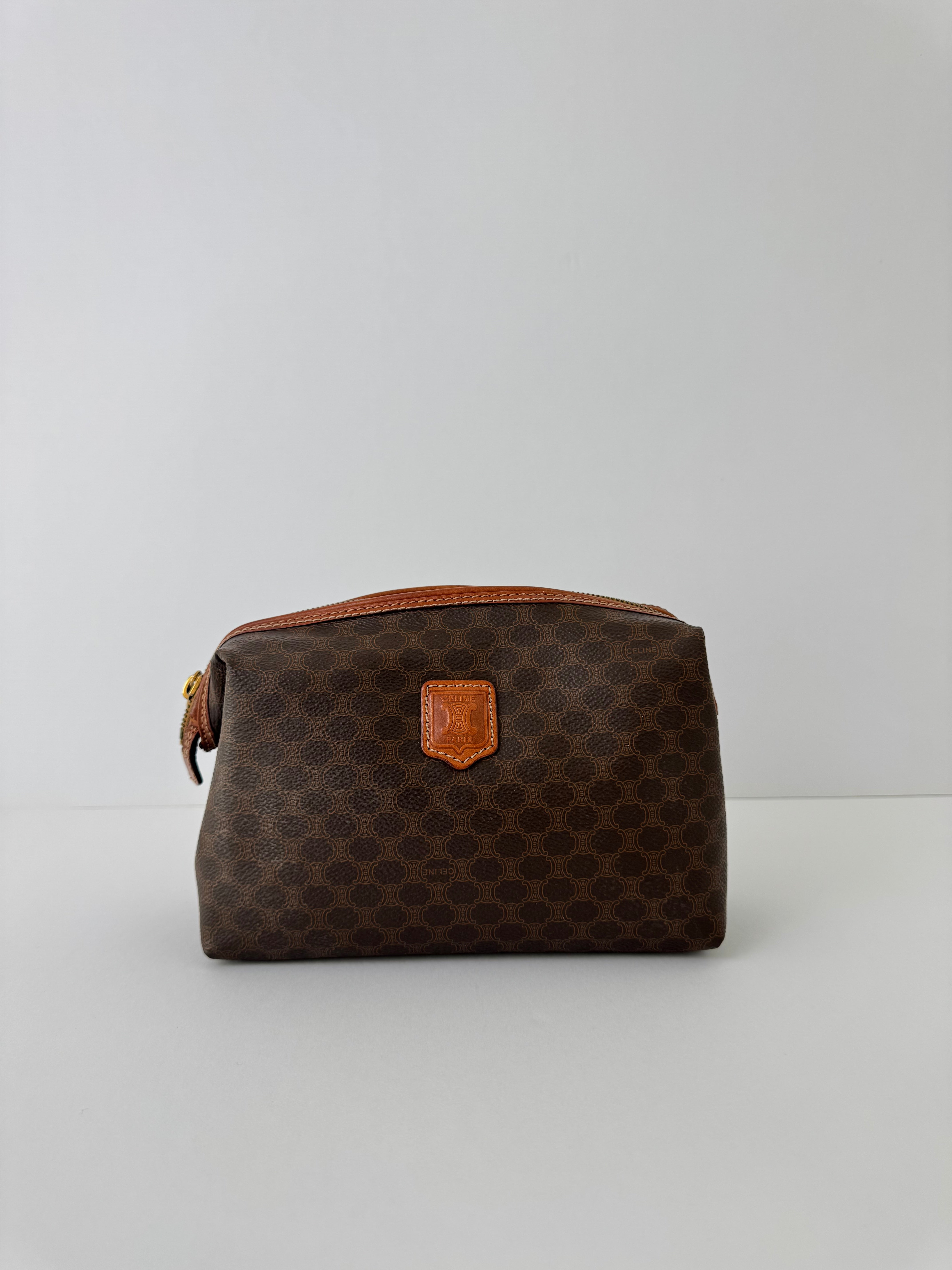 Celine Brown Macadam Pouch Medium