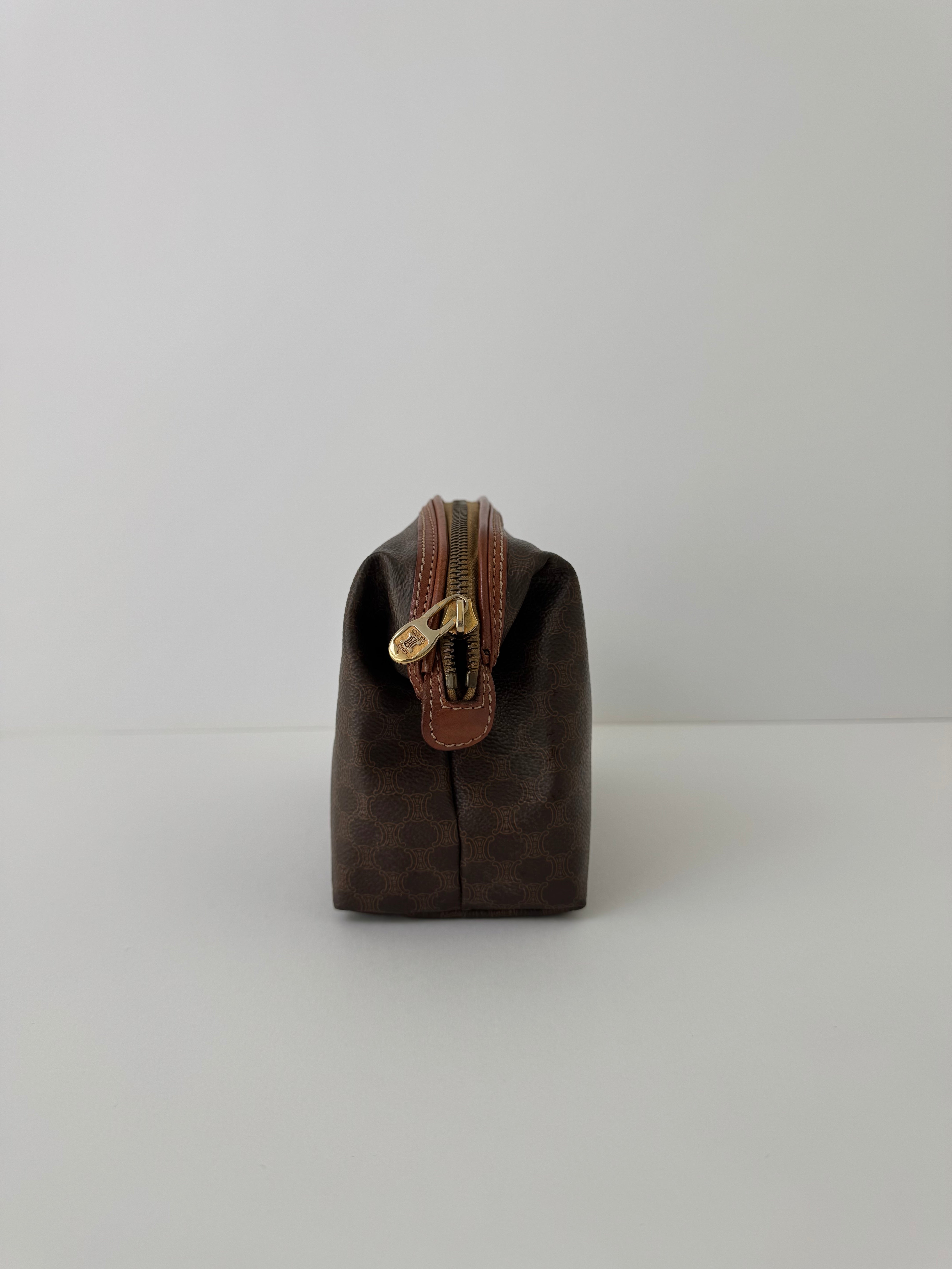 Celine Brown Macadam Pouch Medium