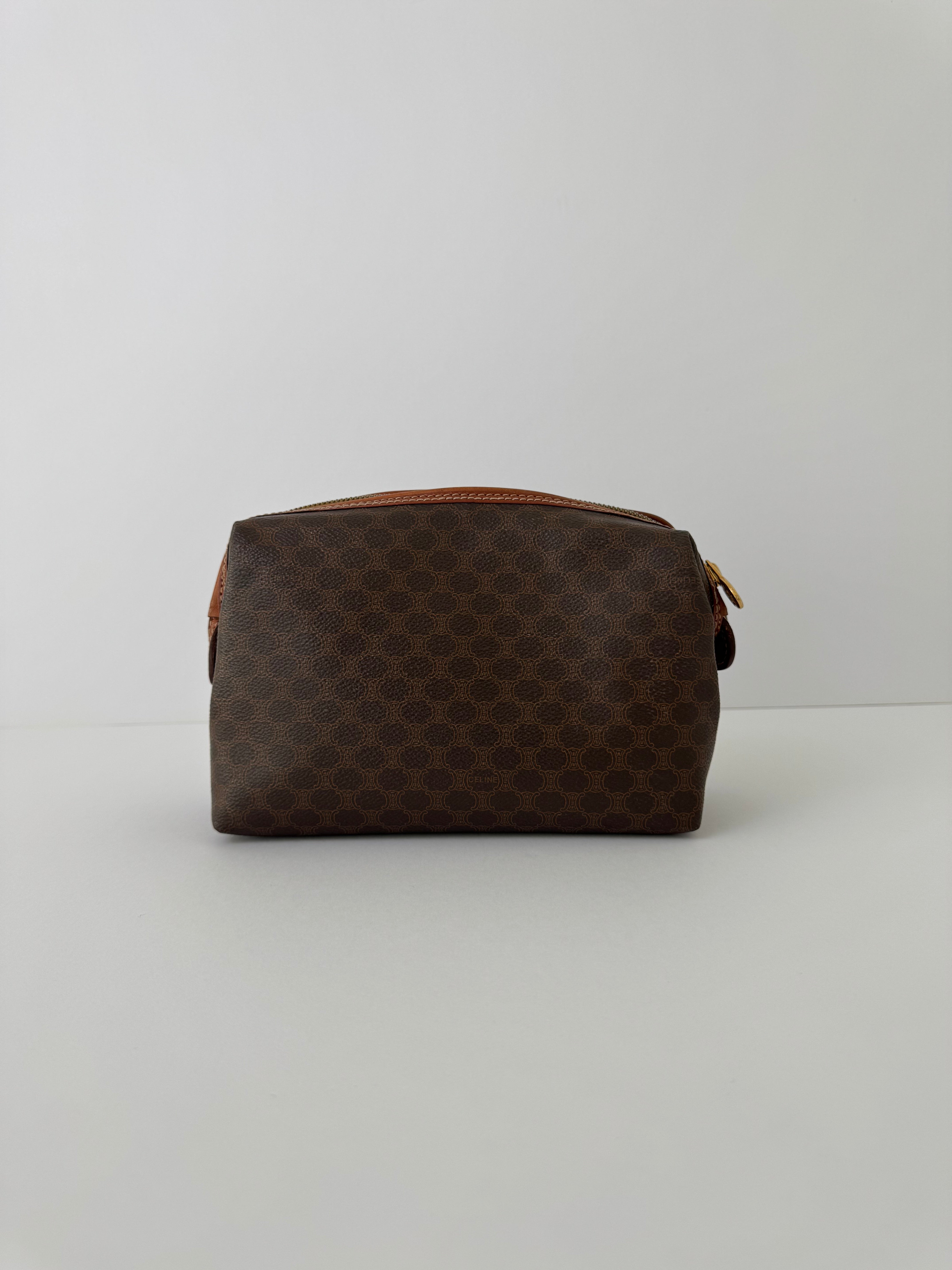 Celine Brown Macadam Pouch Medium