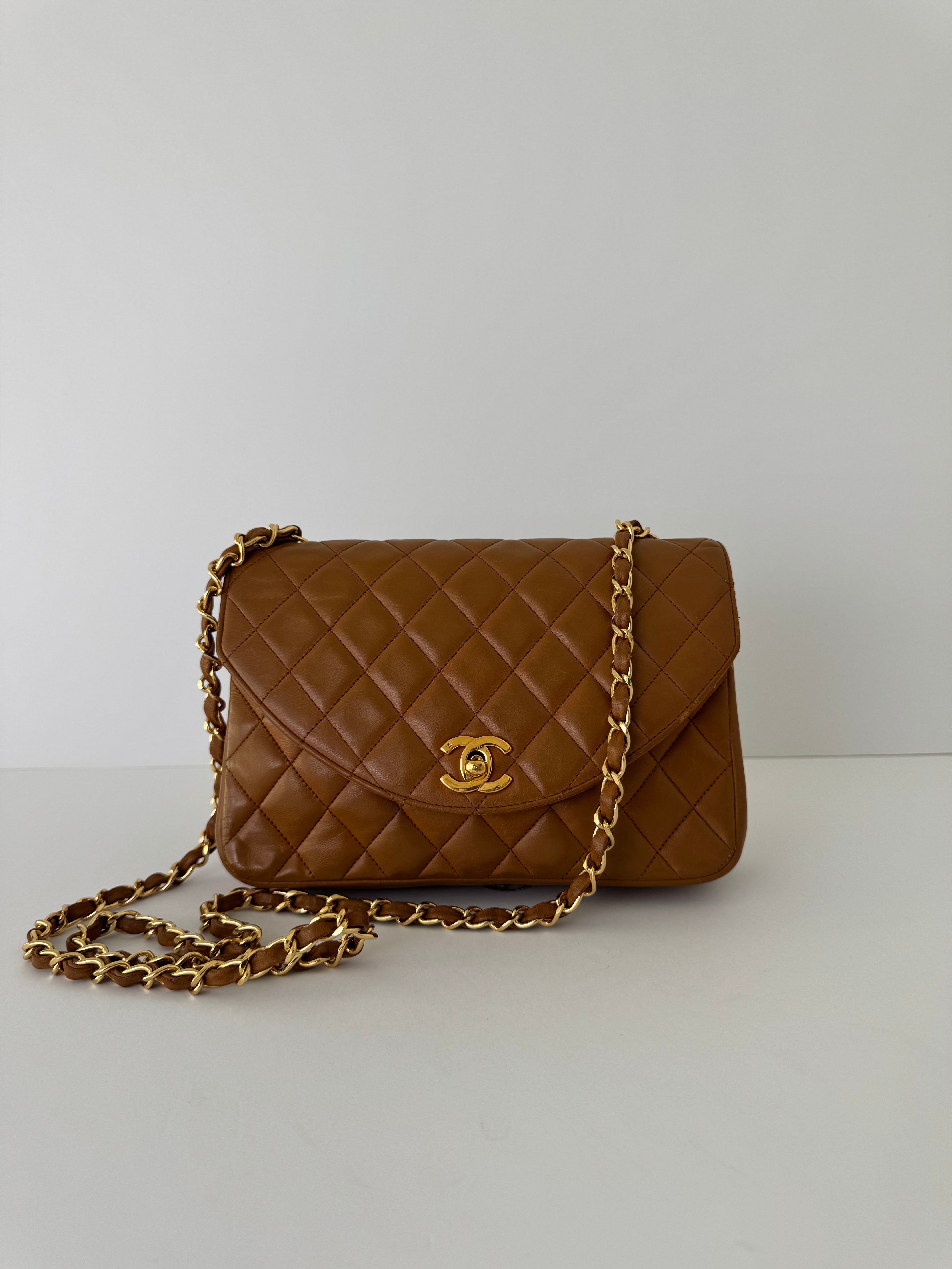 Chanel Vintage Lambskin Quilted Flap Shoulder Bag