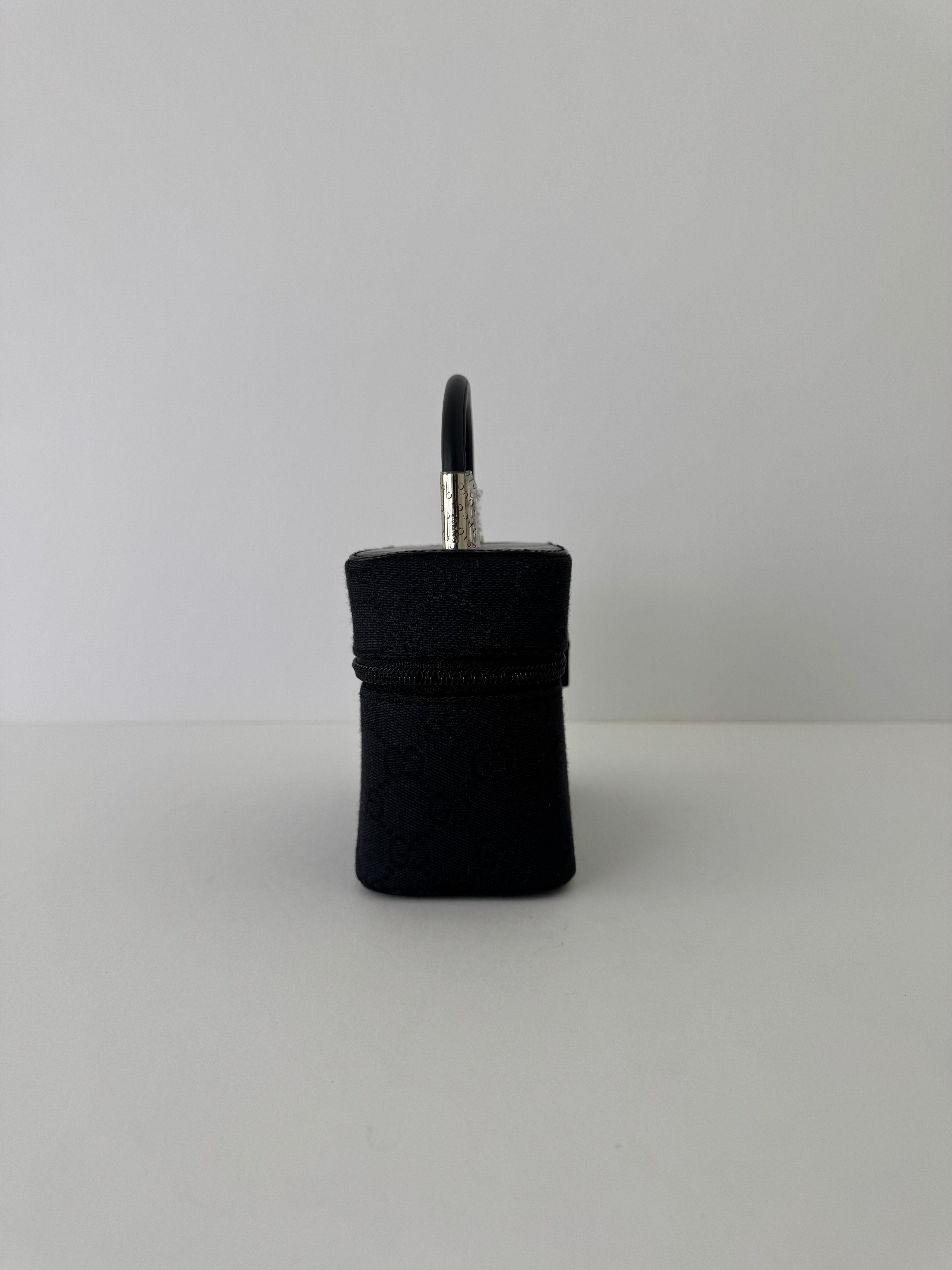 Gucci Black Monogram Vanity Bag