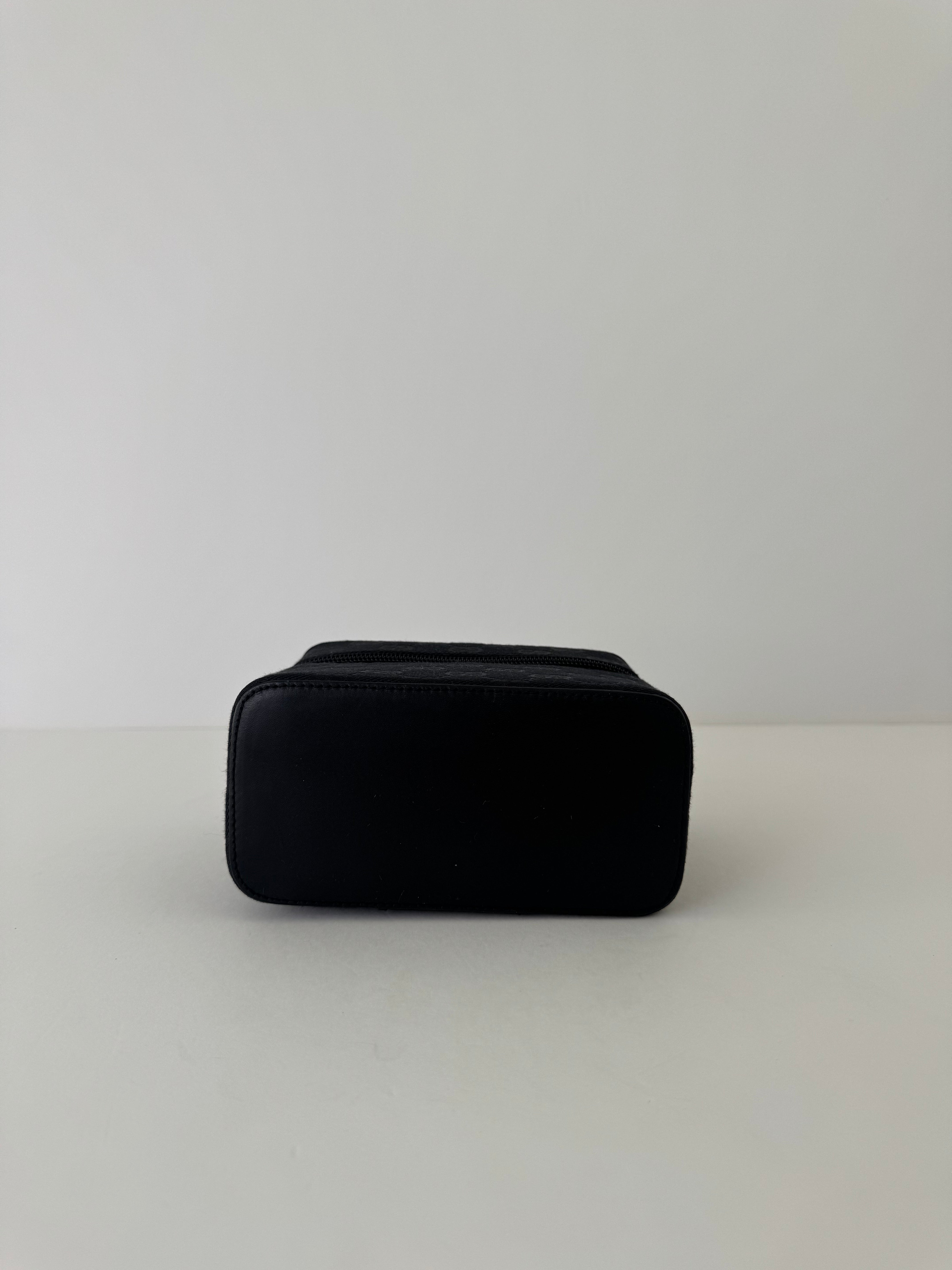 Gucci Black Monogram Vanity Bag