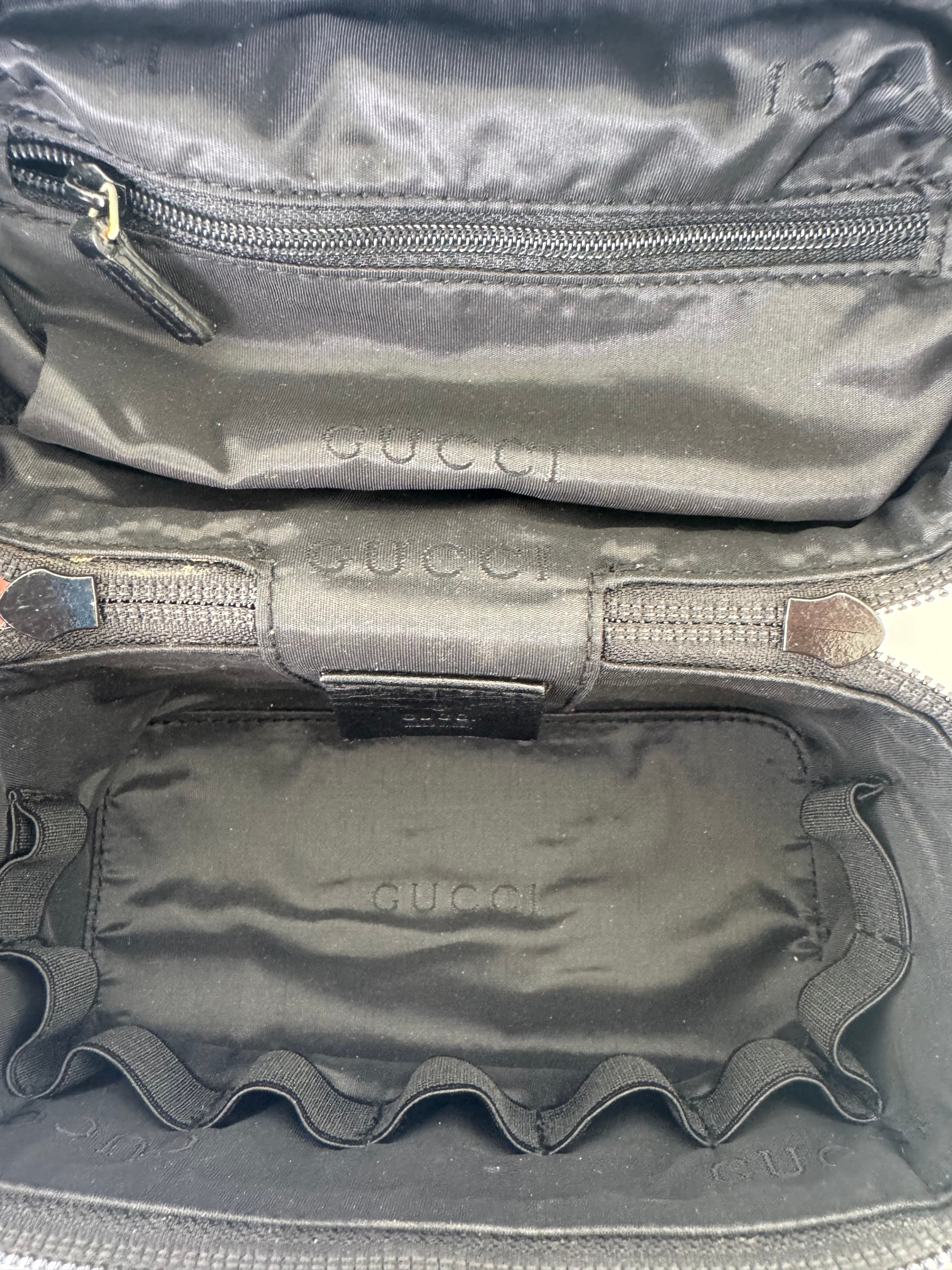 Gucci Black Monogram Vanity Bag