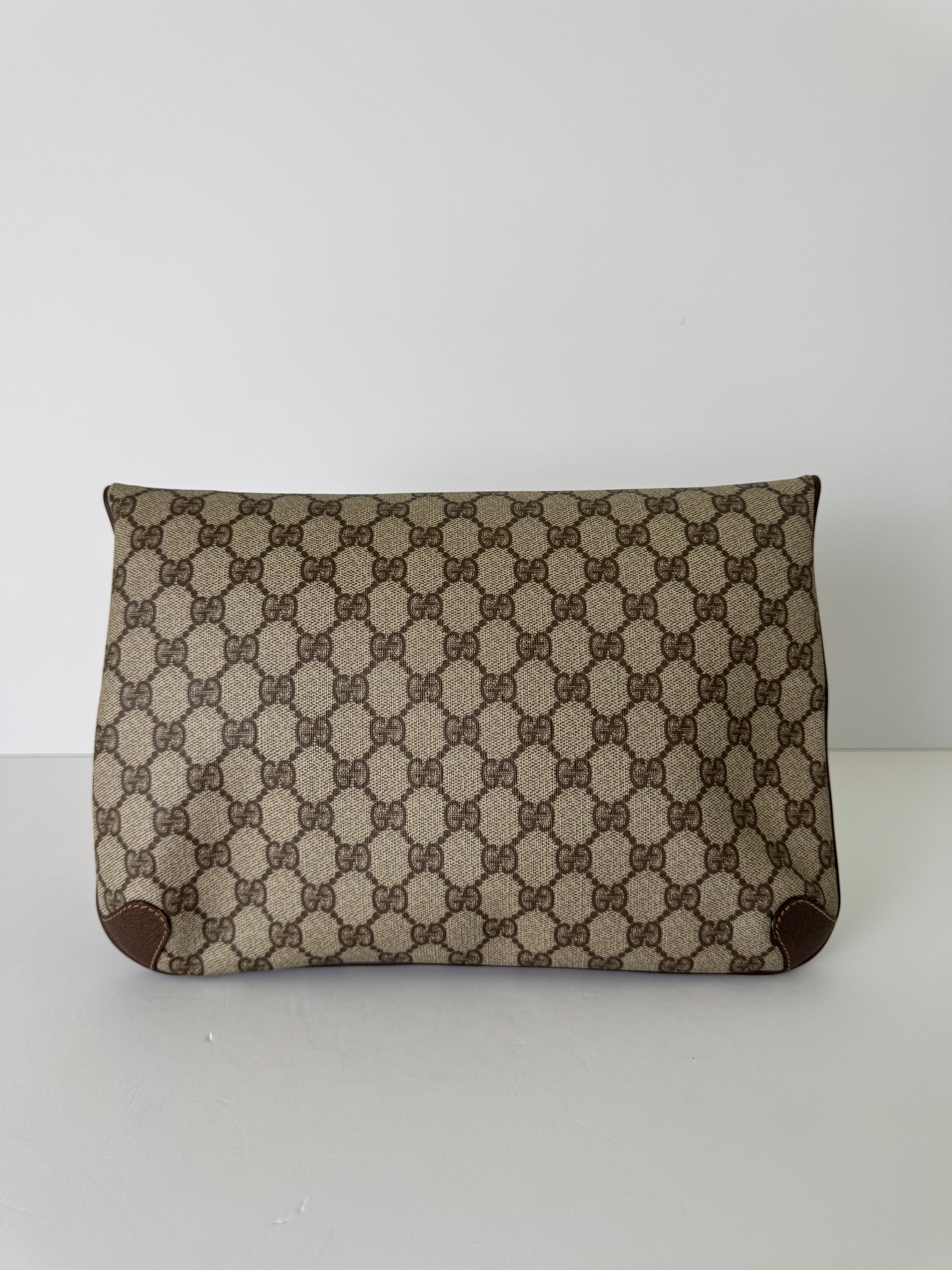 Gucci Canvas Monogram Flap Clutch