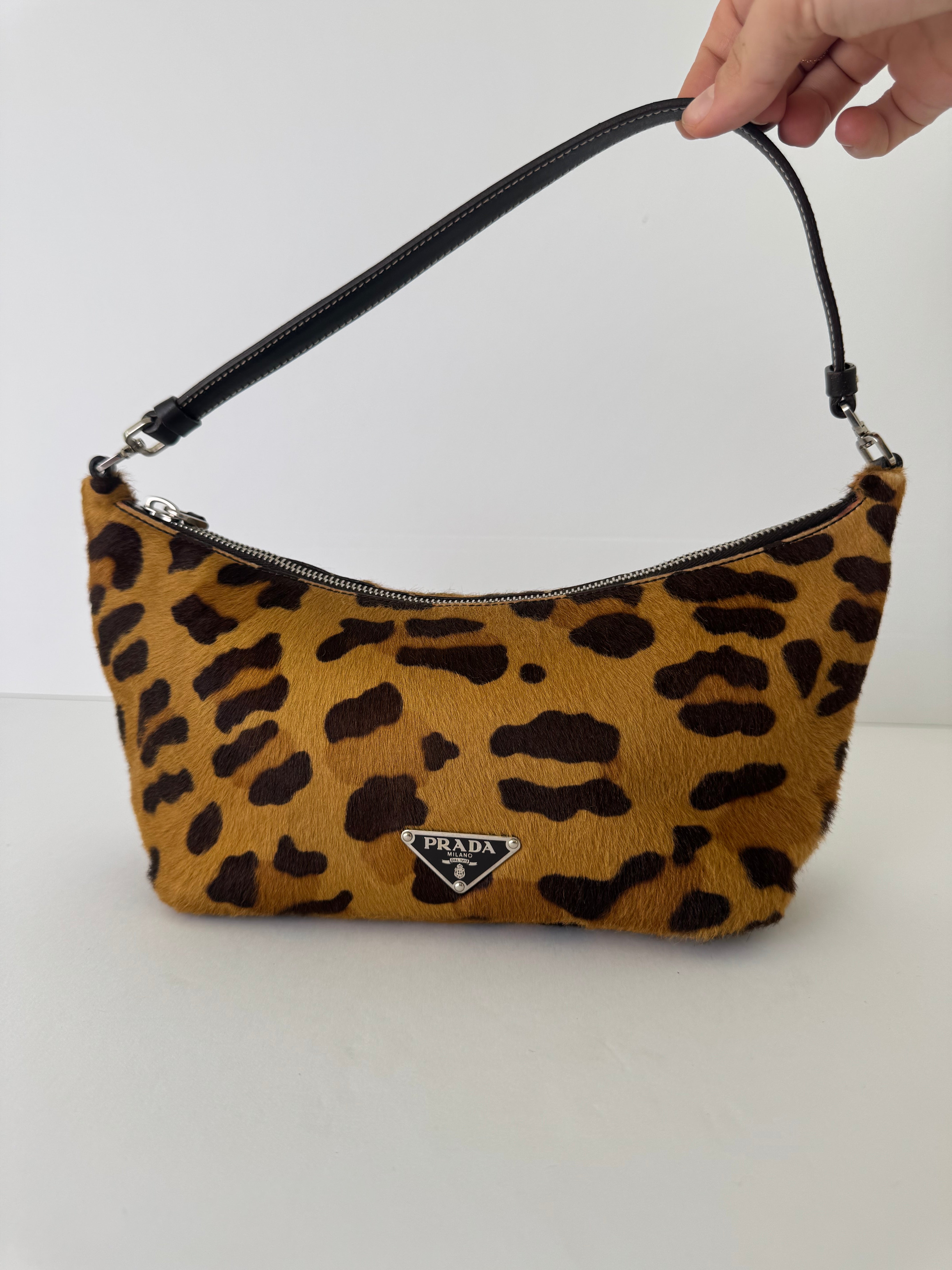 Prada Vintage Leopard Shoulder Bag