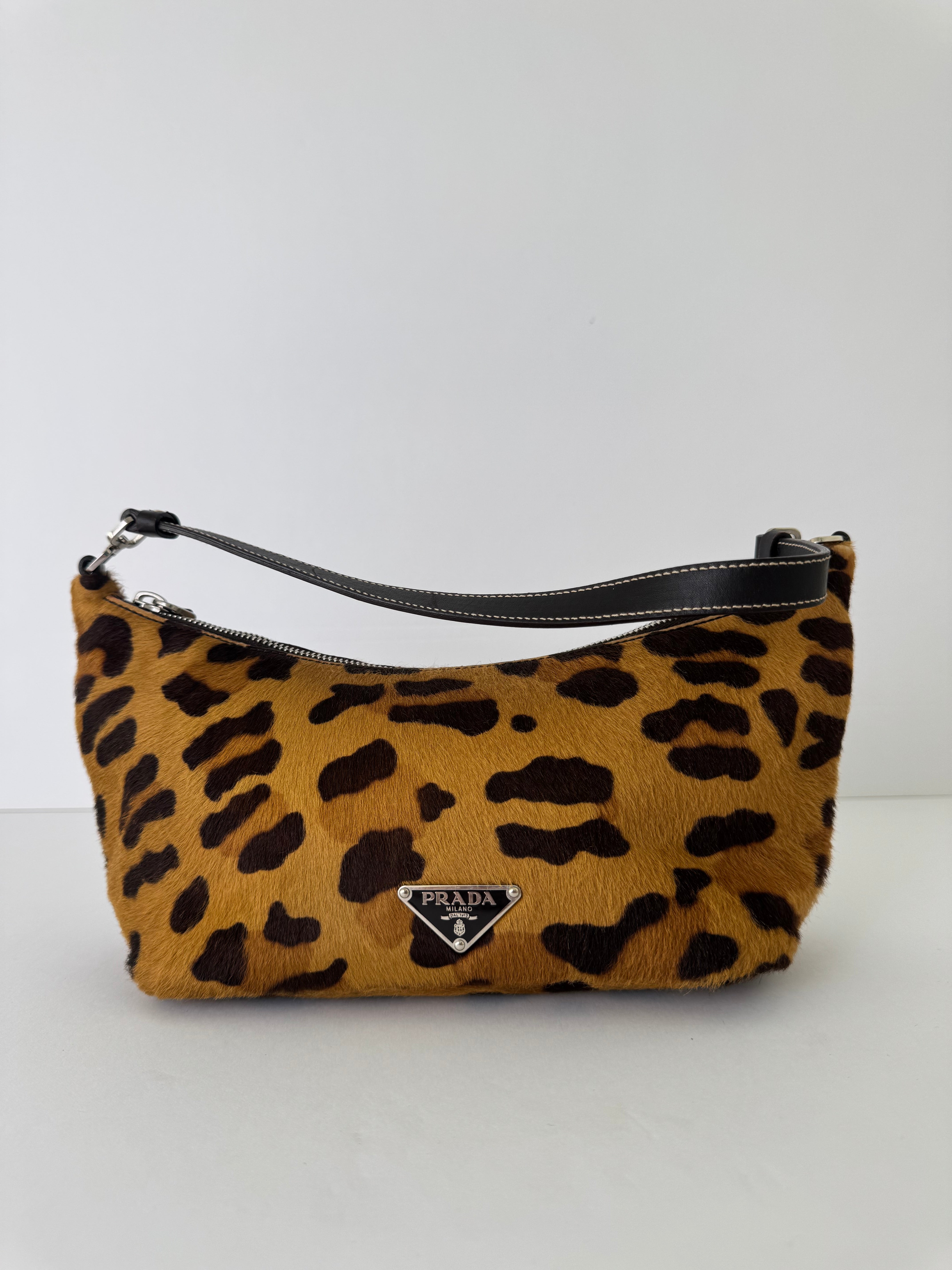 Prada Vintage Leopard Shoulder Bag