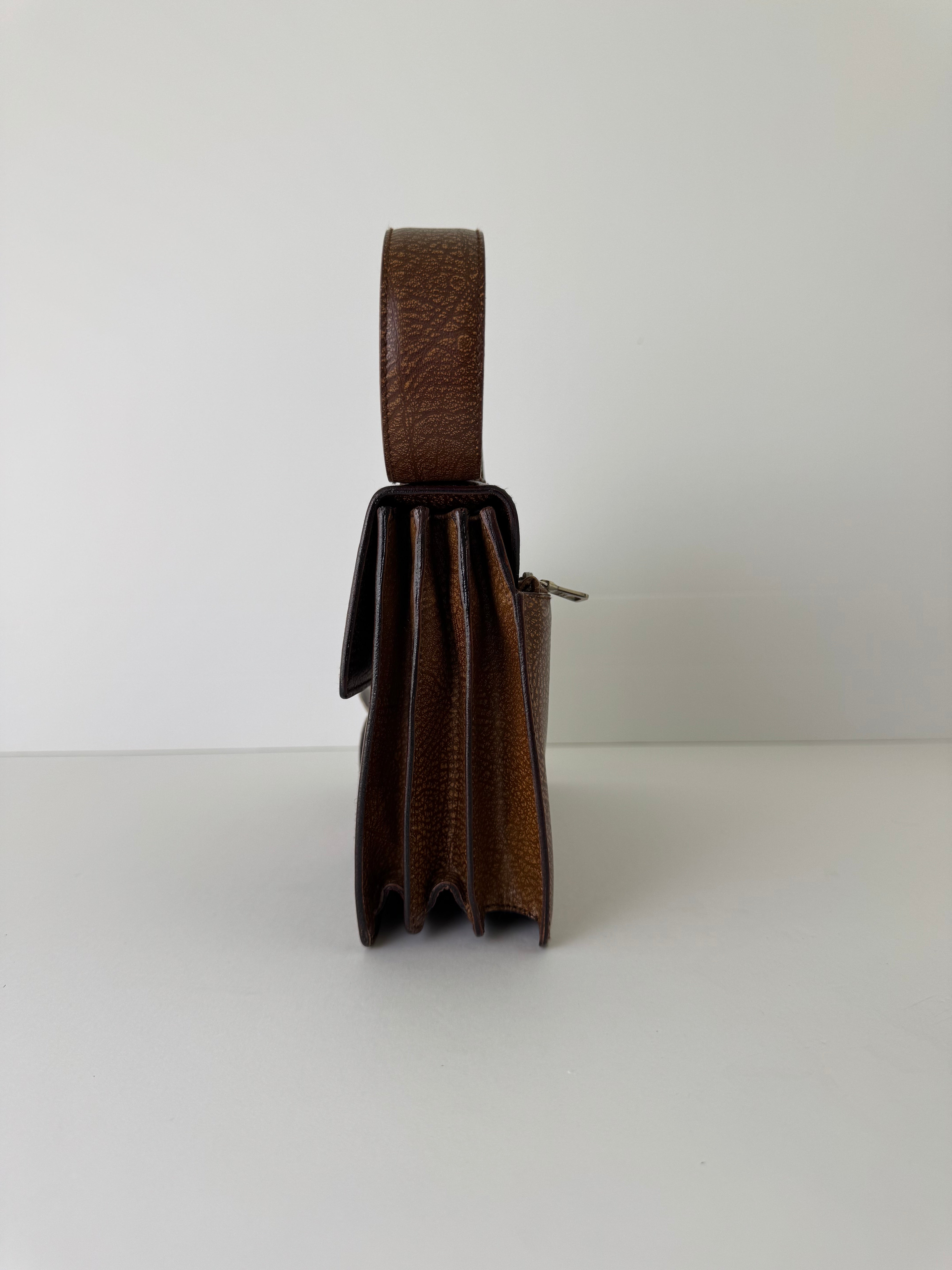 Prada Vintage Brown Leather Shoulder Bag