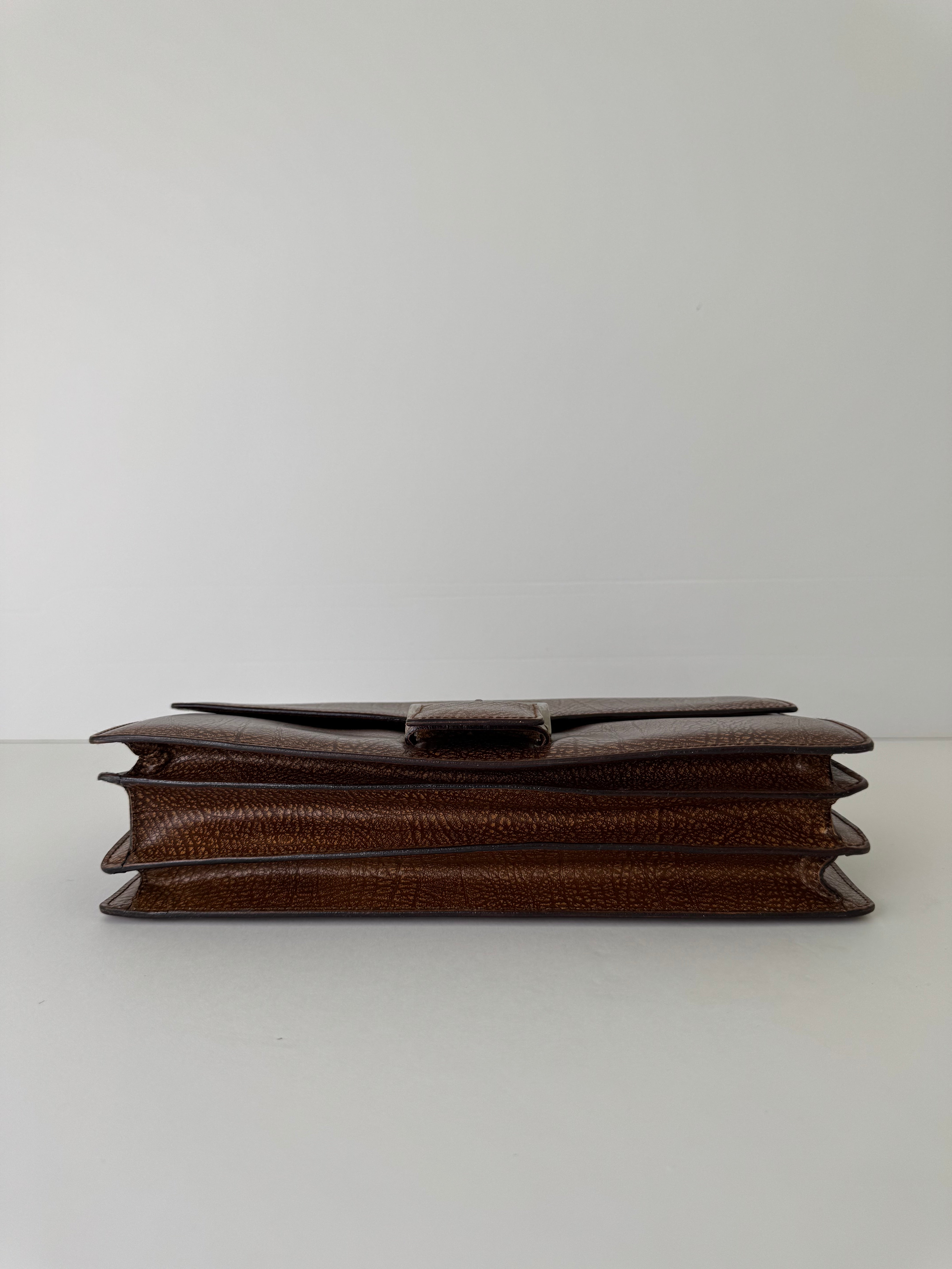 Prada Vintage Brown Leather Shoulder Bag